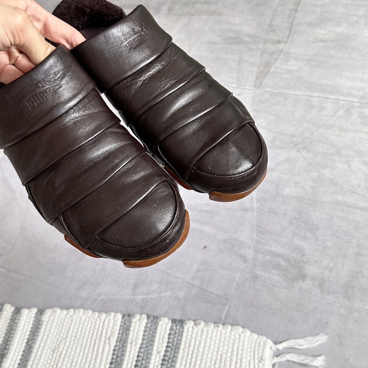 Japanese Brand × Puma × Vintage RARE Puma Satori Vintage Leather Sneakers Y3 Mostro Vibe Size US 8.5 / EU 41-42 - 9 Thumbnail
