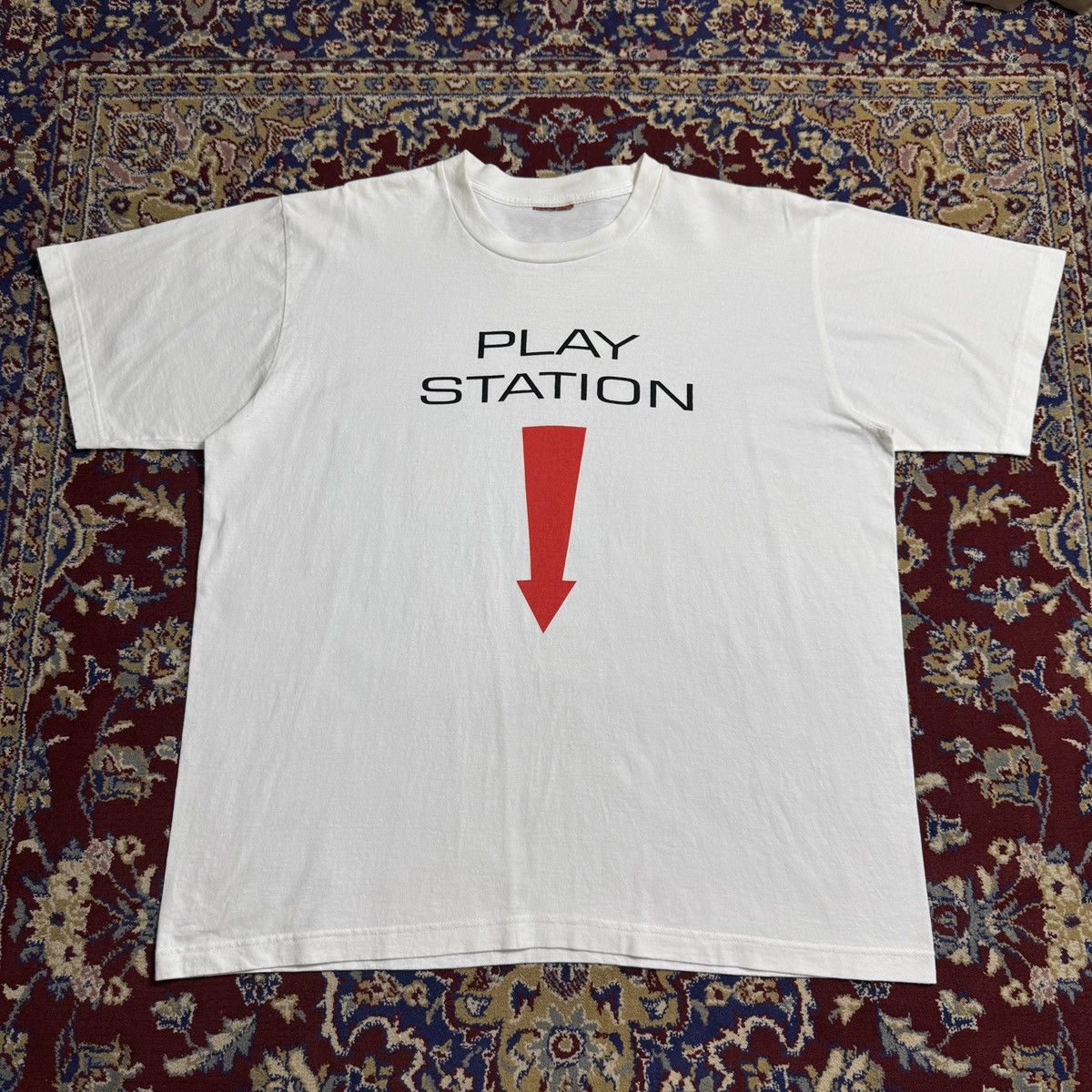 Playstation Vintage 90s Playstation Down arrow tee Size US XL / EU 56 / 4 - 1 Thumbnail
