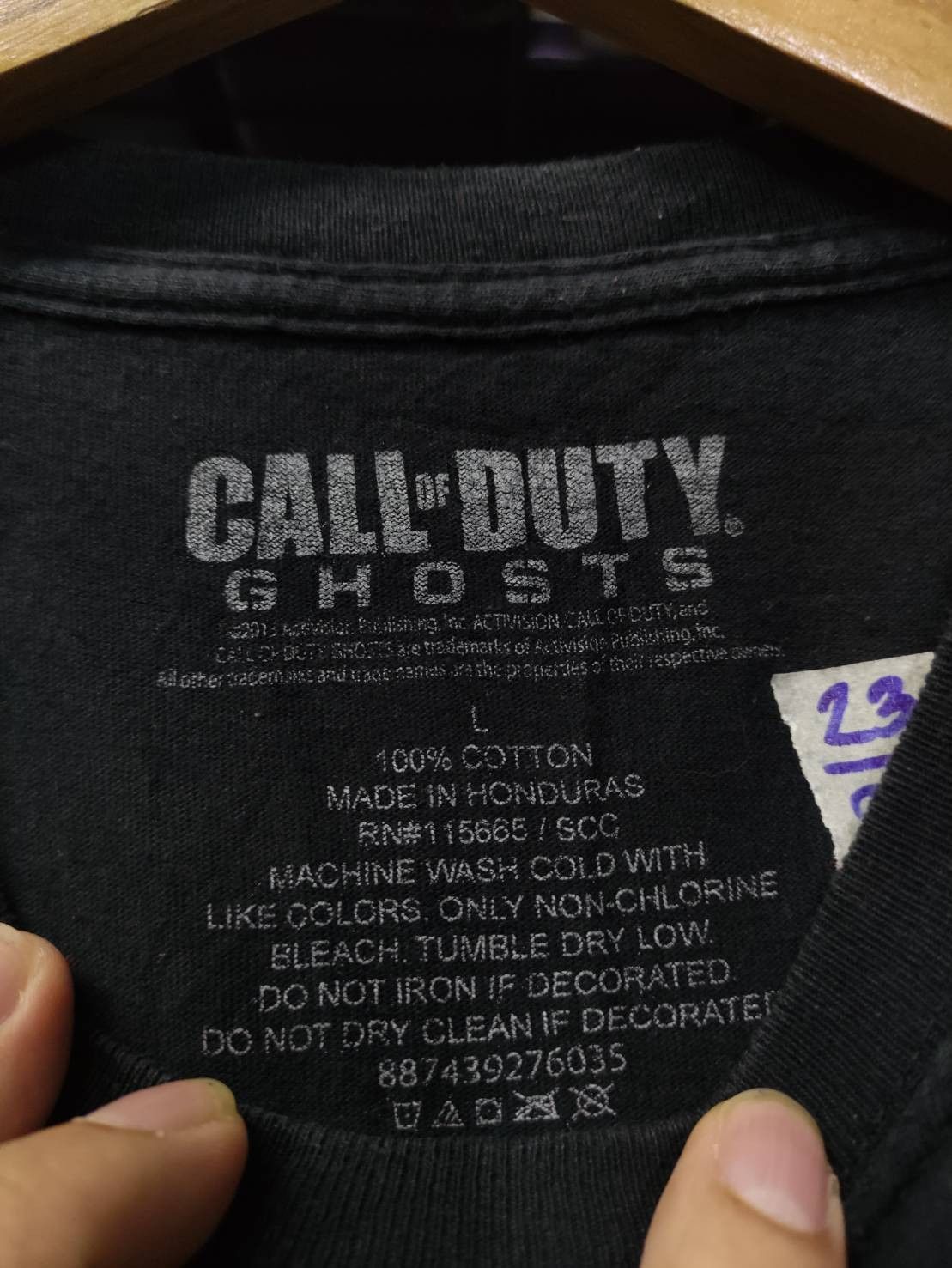 Playstation Rare! Call Of Duty " Ghosts " Game Promo T-Shirt Size US L / EU 52-54 / 3 - 5 Thumbnail