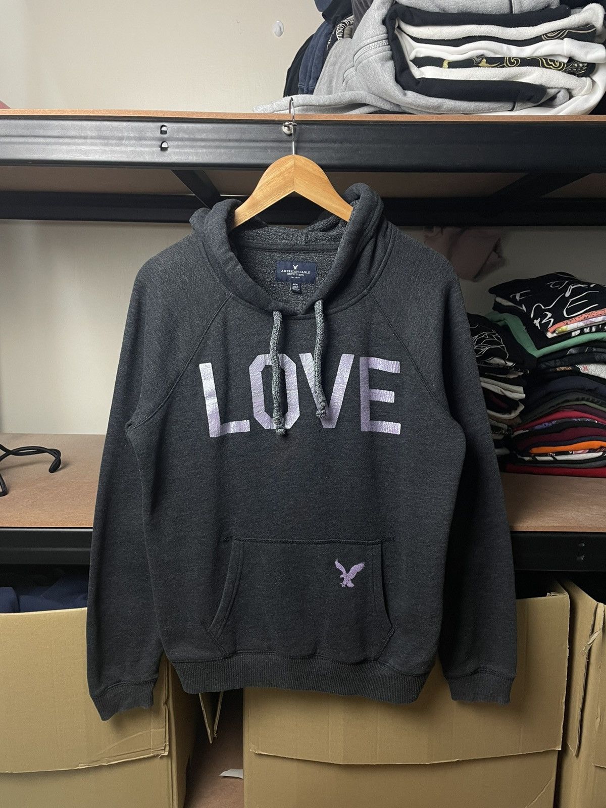 American Eagle Outfitters American Eagle Outfitters gray pullover hoodie Size M / US 6-8 / IT 42-44 - 1 Thumbnail