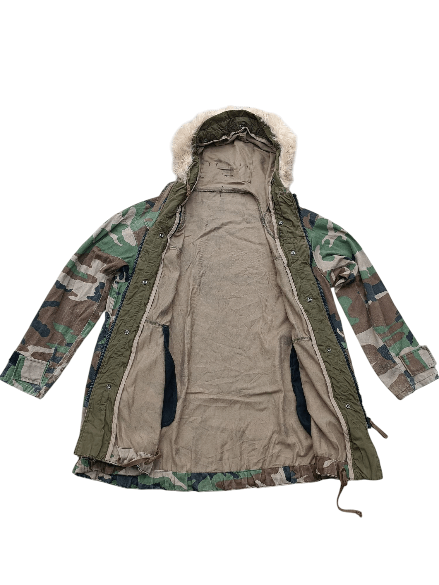 Vintage Vintage 🔥 RNA Inc Military Camo Fur Hoodie Jacket FR007 Size US L / EU 52-54 / 3 - 3 Thumbnail