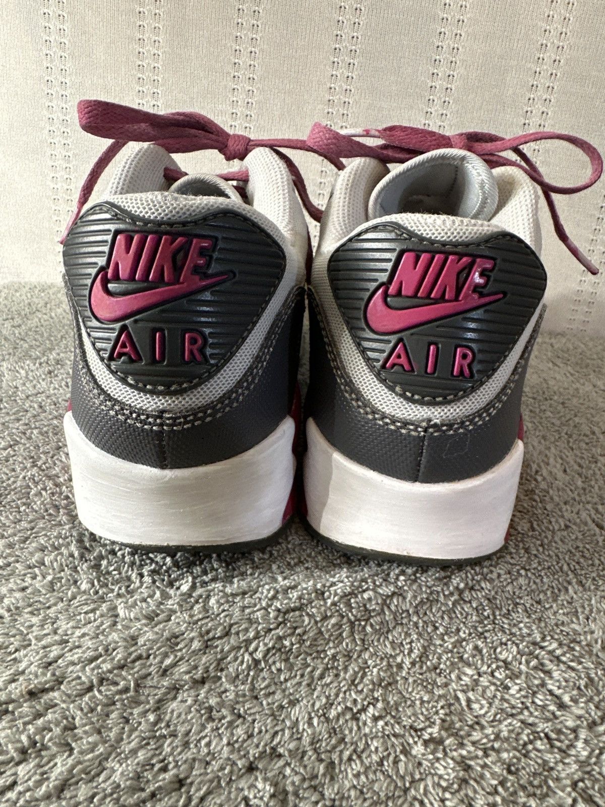 Nike Nike Air Max 90 Essential Running Shoes White Gray Sneakers Size US 8 / IT 38 - 4 Thumbnail