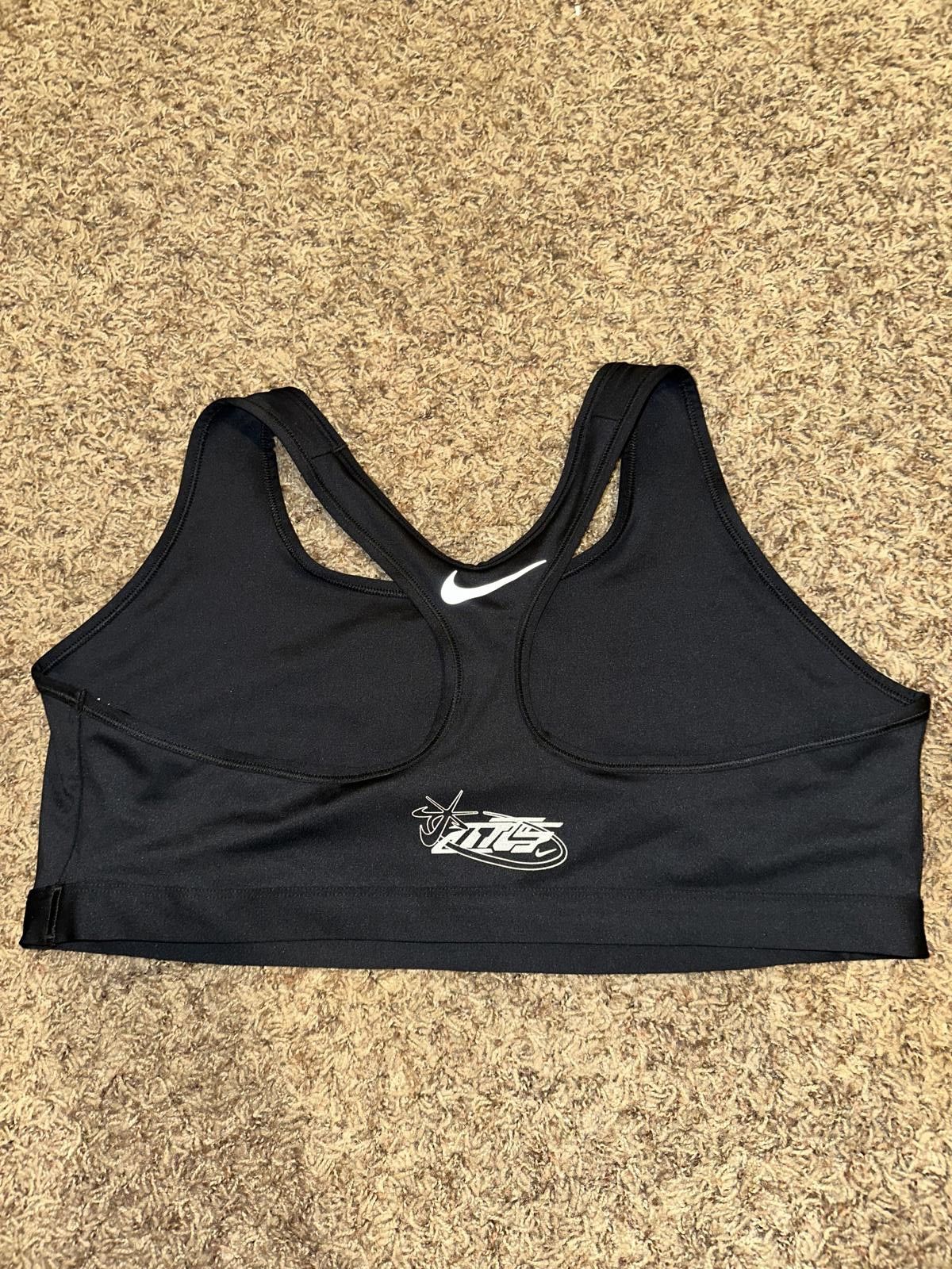 Nike Nike x Megan Thee Stallion Women's Medium-Support Non-Padded Sports Bra Black Size ONE SIZE - 5 Thumbnail