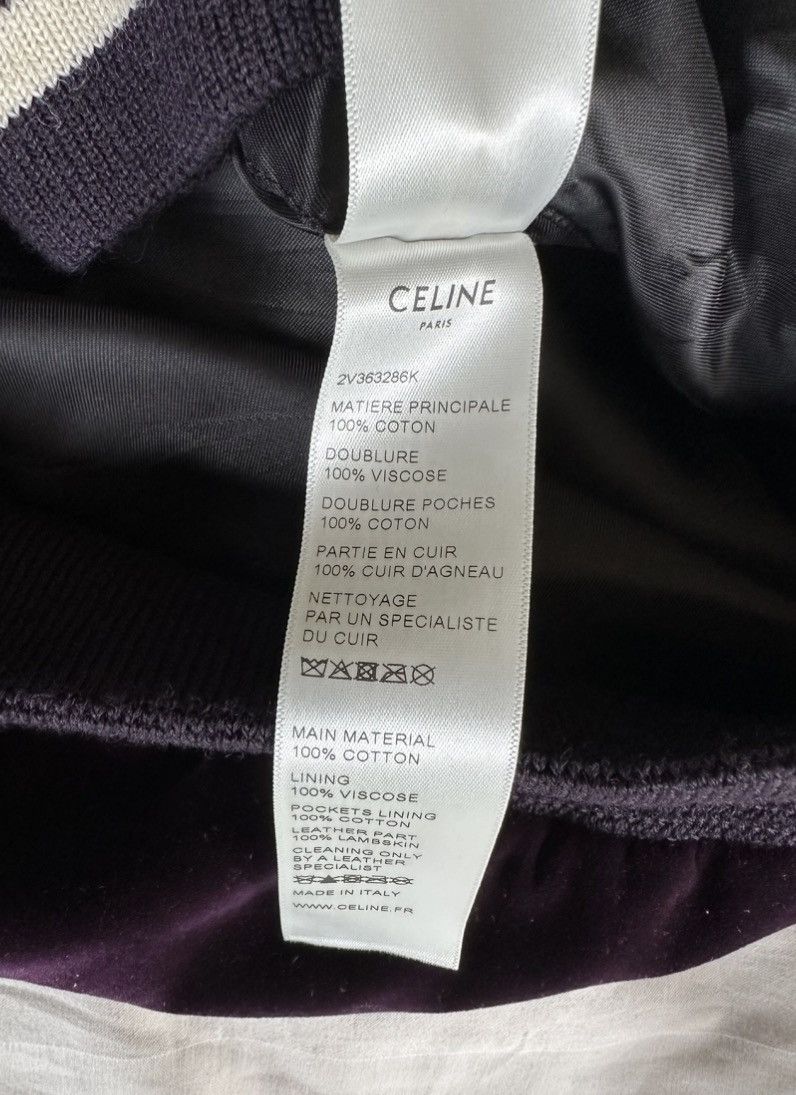 Celine Celine 20FW leather trimming velvet teddy varsity sz48 Size US M / EU 48-50 / 2 - 9 Thumbnail