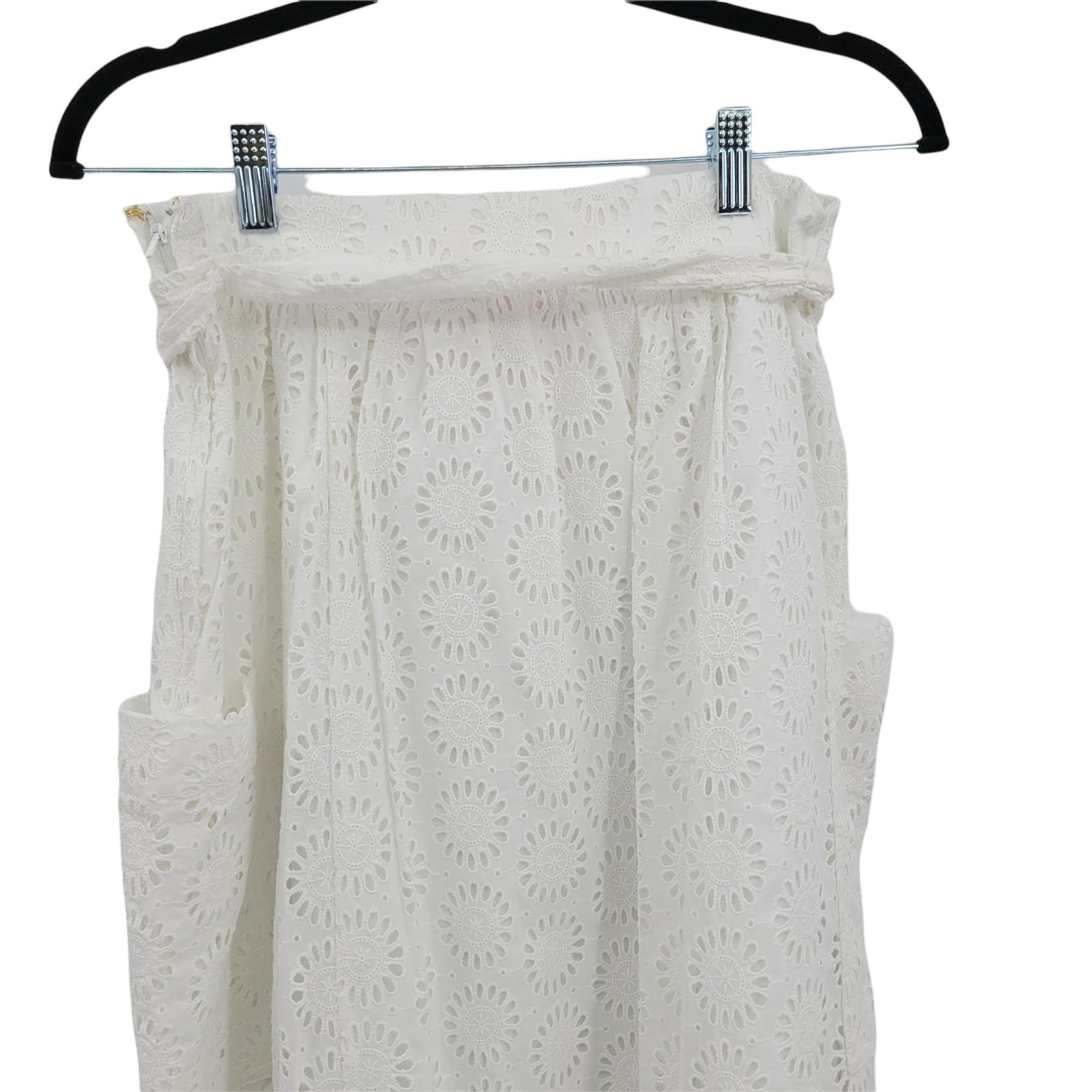 Lilly Pulitzer Lilly Pulitzer Eyelet Lace Midi Skirt Sz 6 White Prairie Pea Size 28" / US 6 / IT 42 - 8 Thumbnail