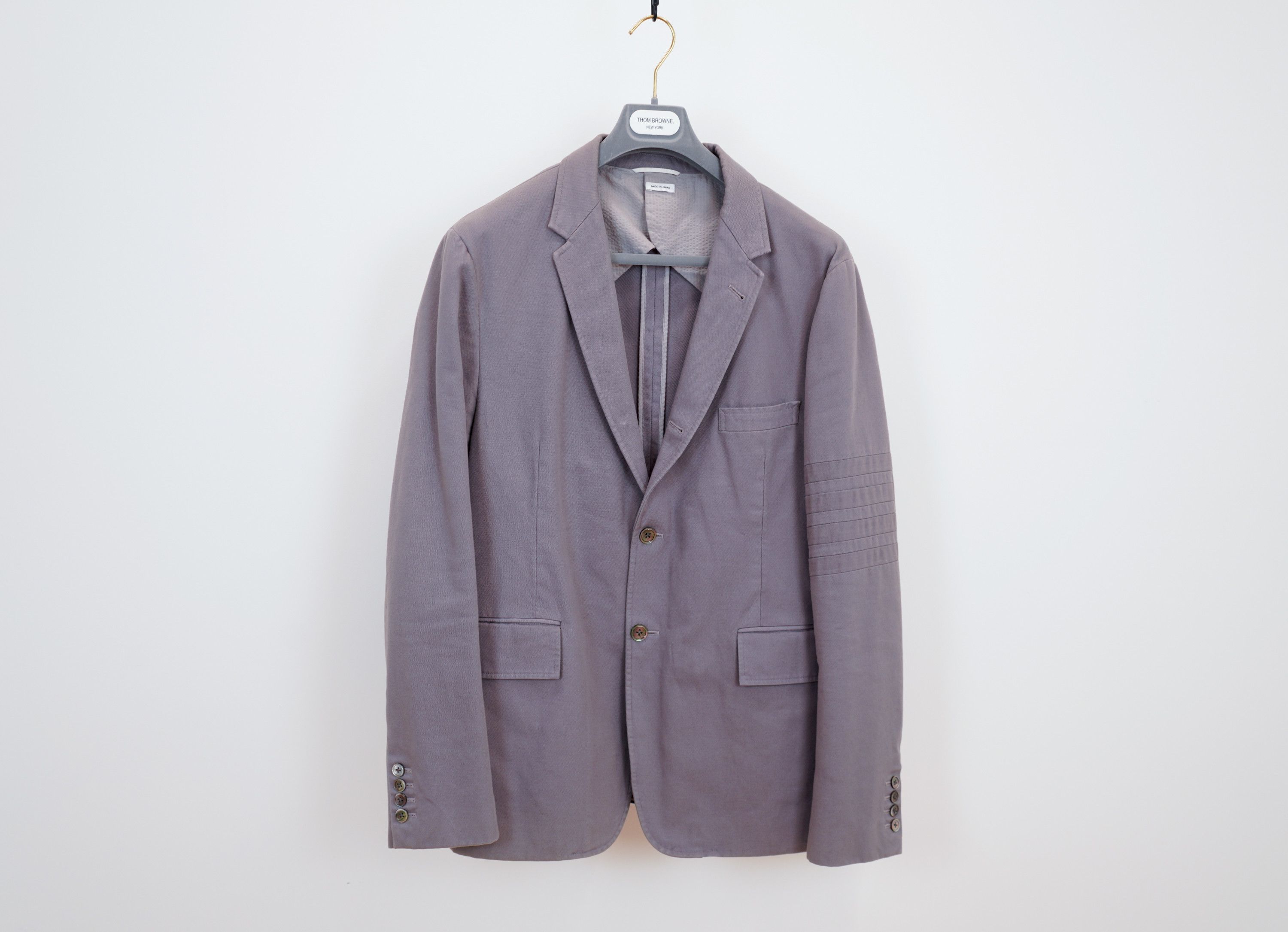 Thom Browne Thom Browne Tonal Grey 4-Bar Blazer Size US XL / EU 56 / 4 - 1 Thumbnail