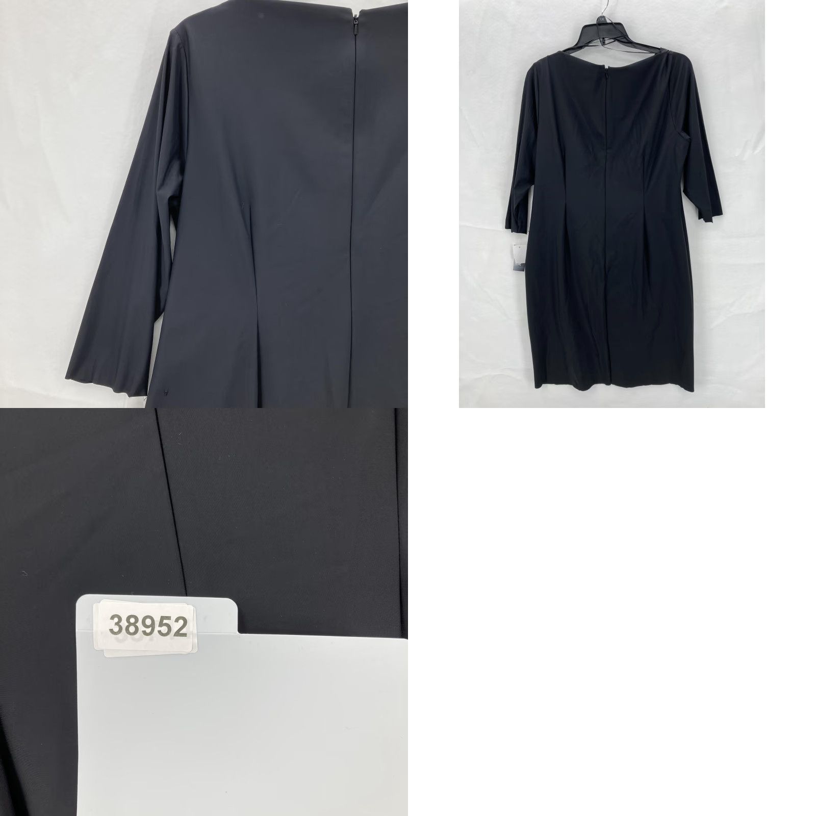 Alex Evenings Alex Evenings Dress Womens 22W Black 3/4 Sleeve Embellished Ruched Cocktail NWT (VINTAGE: No) Size 3XL / US 20-22 - 9 Thumbnail