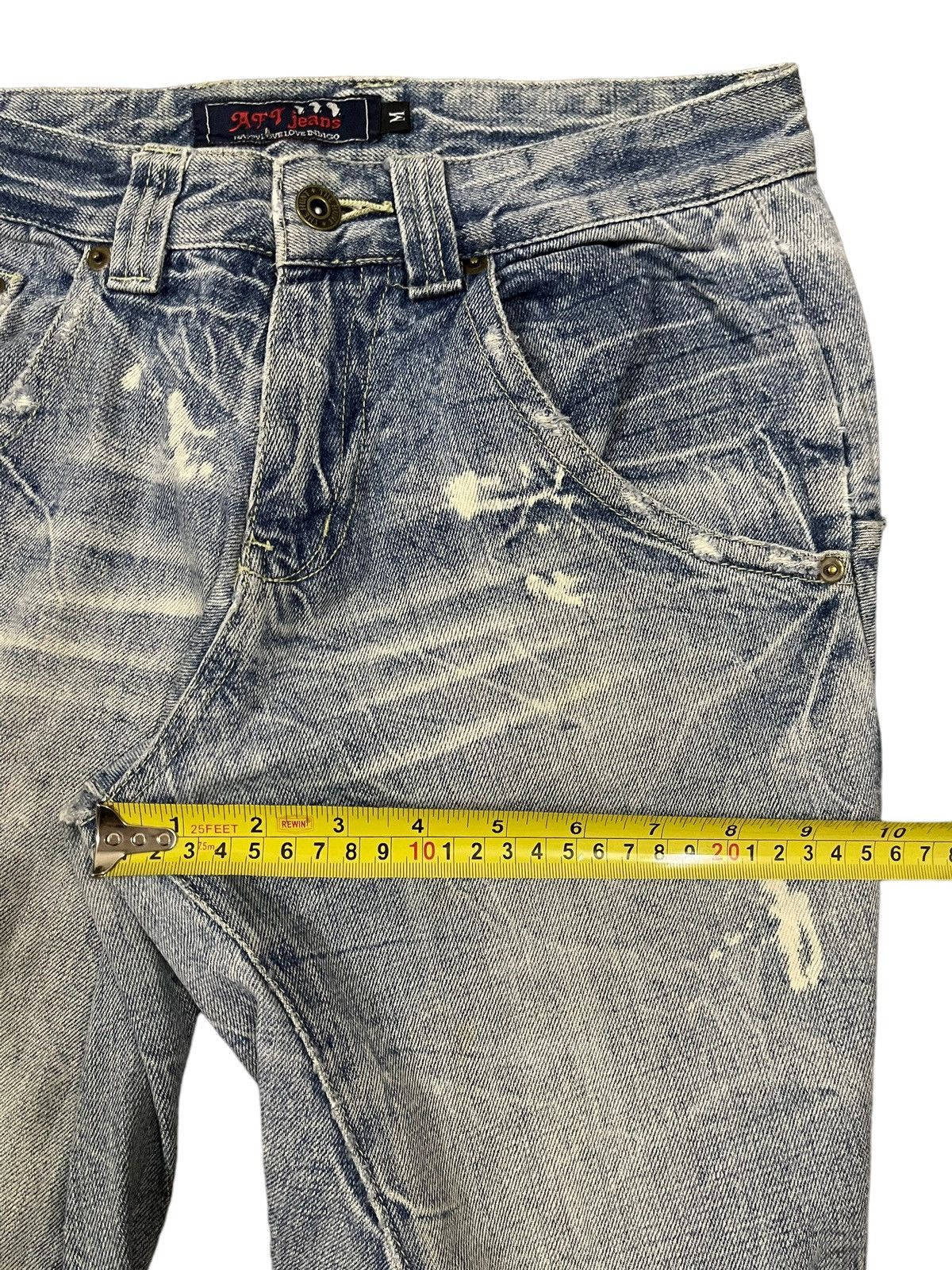 If Six Was Nine Vintage Japanese Brand Blue Wash Style Paint Splash Jeans Size US 30 / EU 46 - 12 Thumbnail