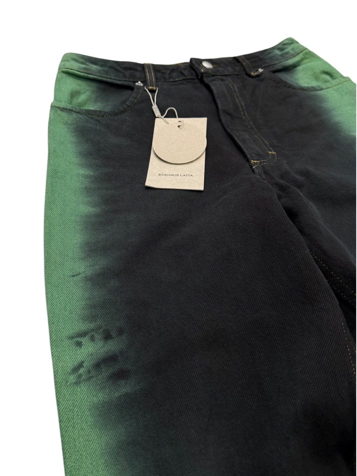Eckhaus Latta El Jean Green Black (Dyed Denim) Size US 28 / EU 44 - 4 Thumbnail