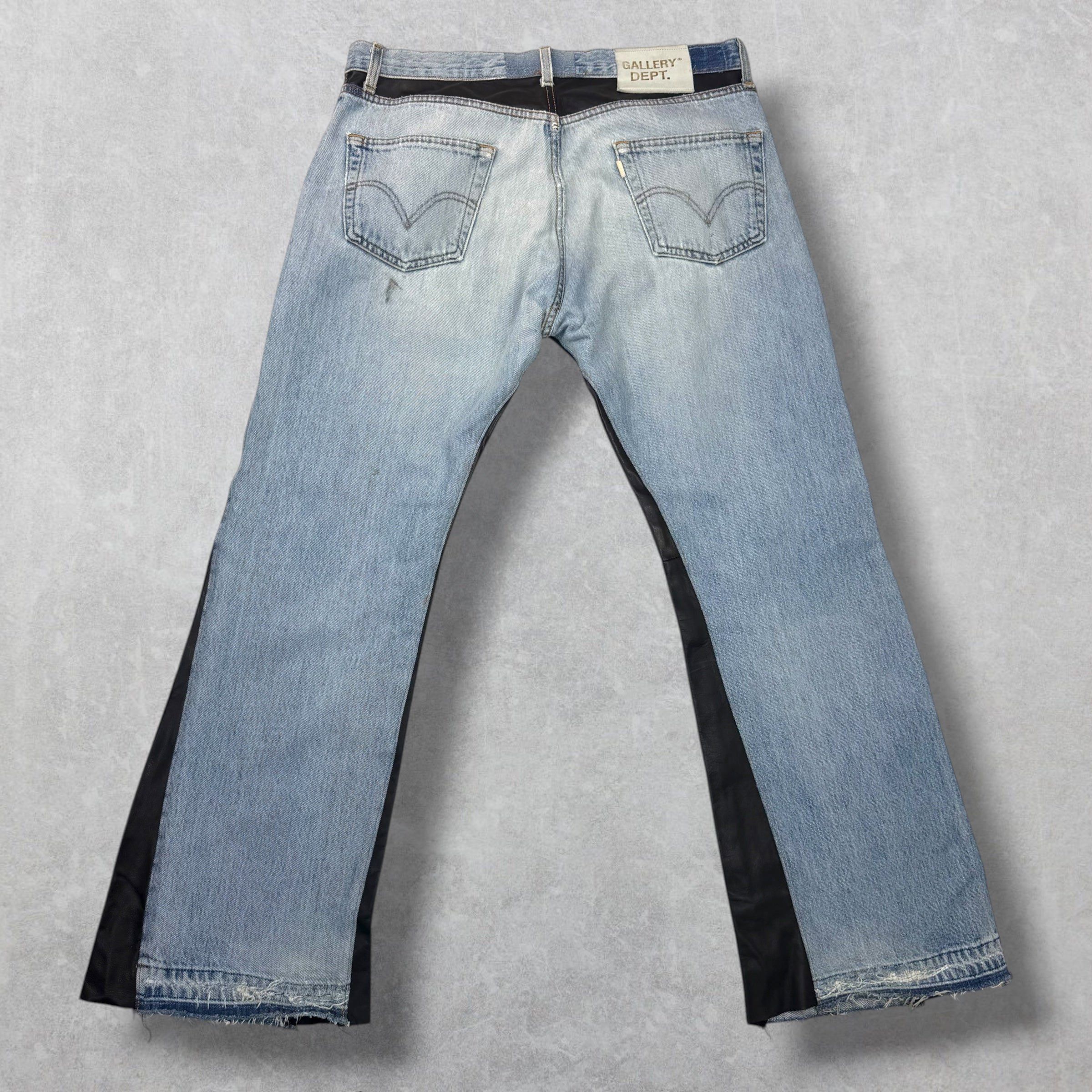Gallery Dept. Gallery Dept Bronco Leather Flare Jeans 33 Size US 33 - 2 Thumbnail