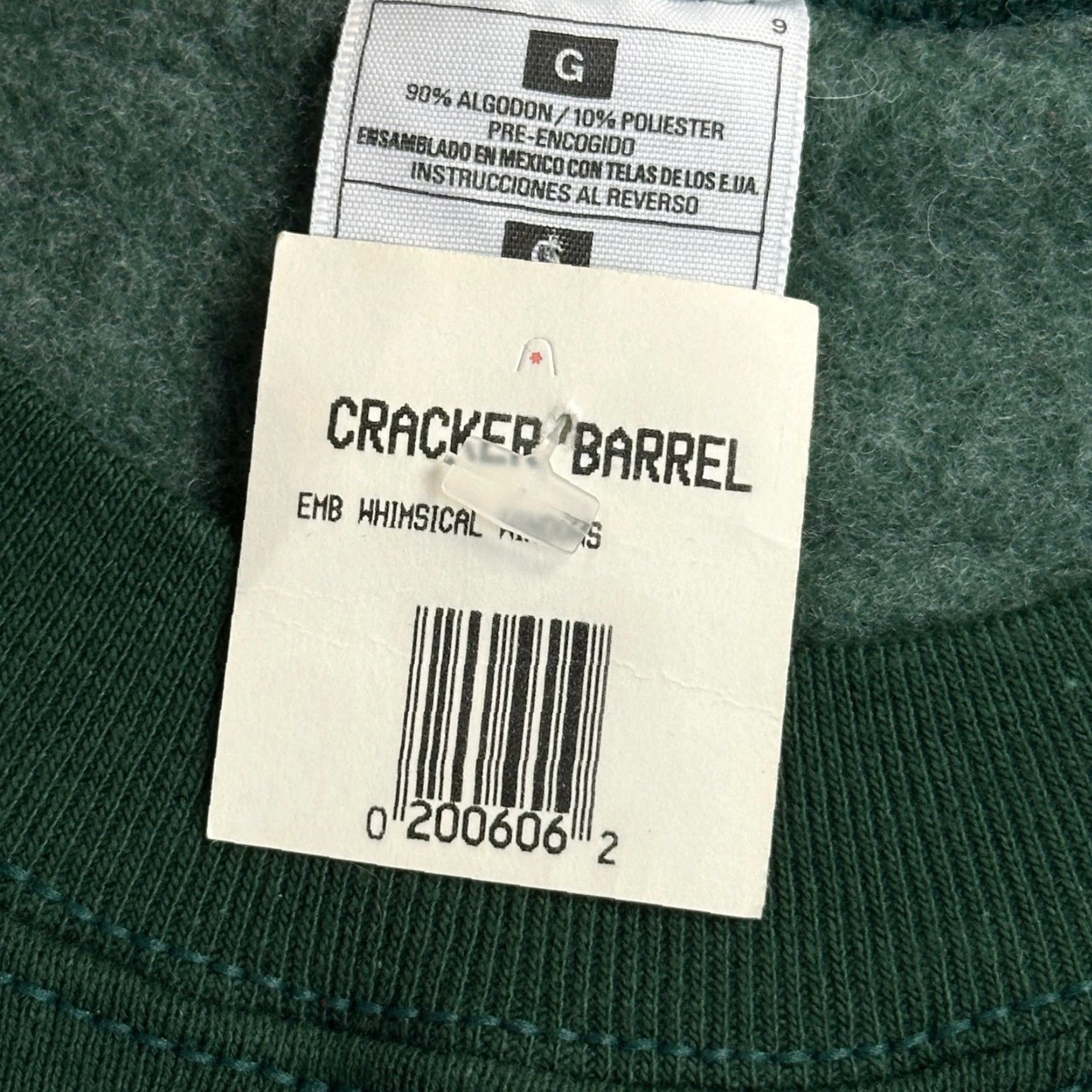 Fruit Of The Loom VINTAGE Fruit of the Loom Sweatshirt Women’s Large Green Santa Embroidered NWT Christmas Size L / US 10 / IT 46 - 7 Thumbnail