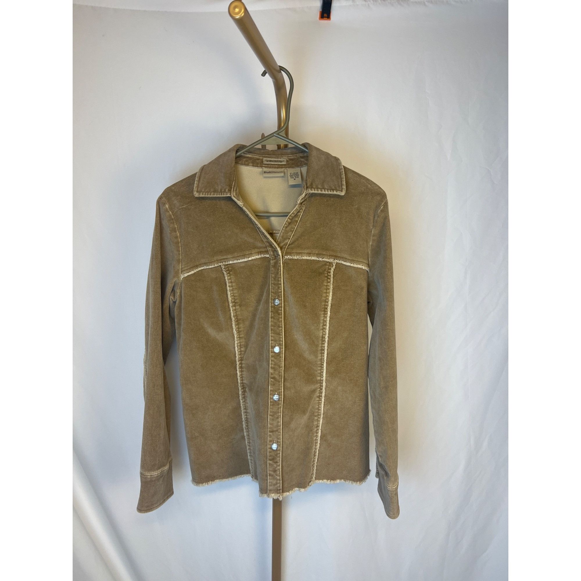 Other Vintage Ruff Hewn M Tan Button-Up Jacket w Buffalo Buttons Size M / US 6-8 / IT 42-44 - 1 Thumbnail