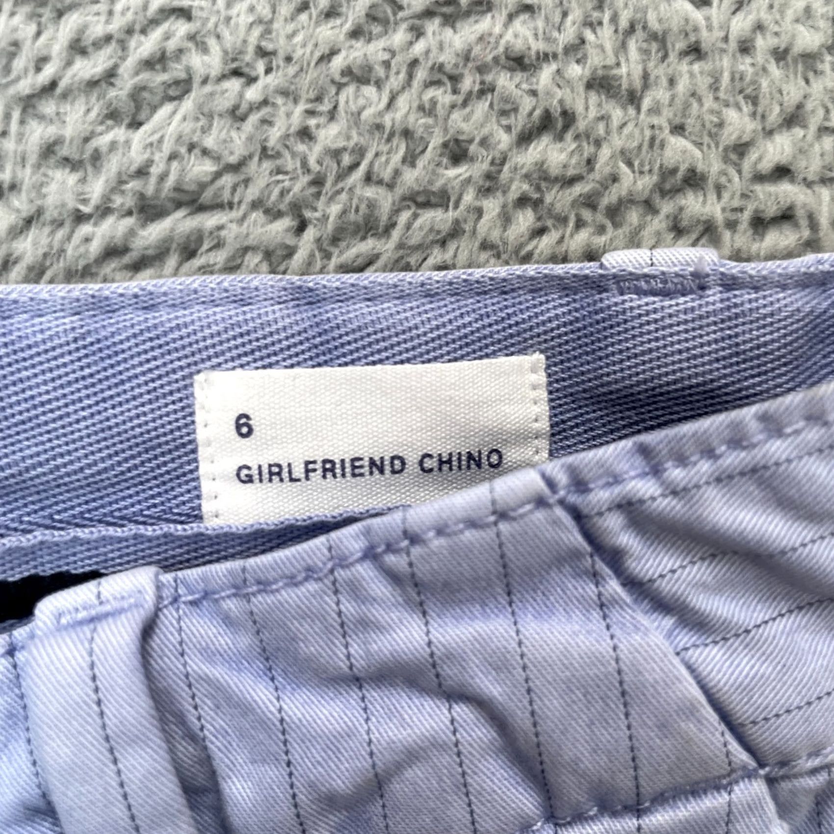 Gap Gap Purple Girlfriend Chino Pants Womens 6 Straight Leg Pinstripes Frayed Hem Casual 6 Regular Pants Womens Gap Size 28" / US 6 / IT 42 - 4 Thumbnail