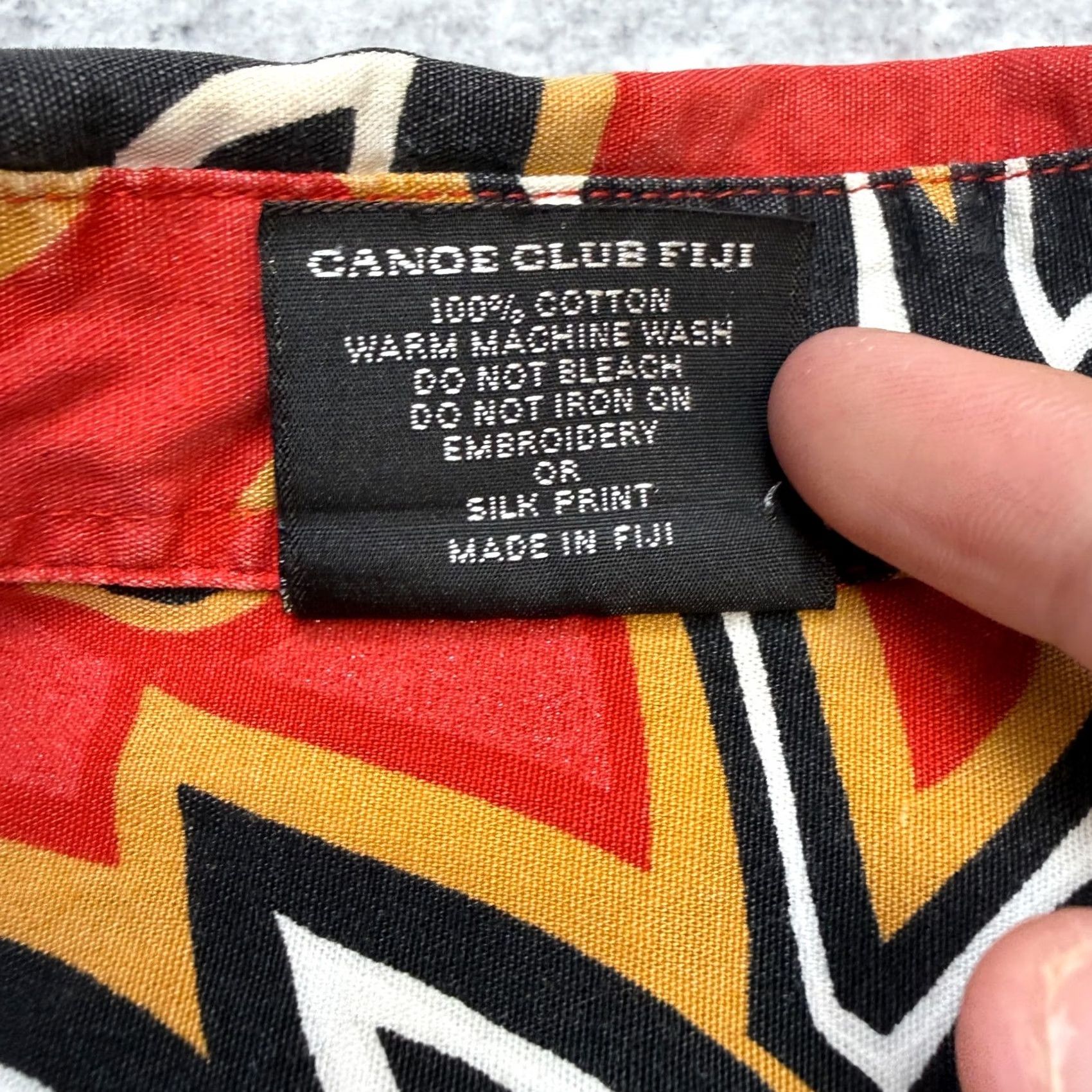 ALOHAS Canoe Club Fiji Shirt Mens Large Orange Black Hawaiian Floral Palms Aloha Resort Size US L / EU 52-54 / 3 - 4 Thumbnail