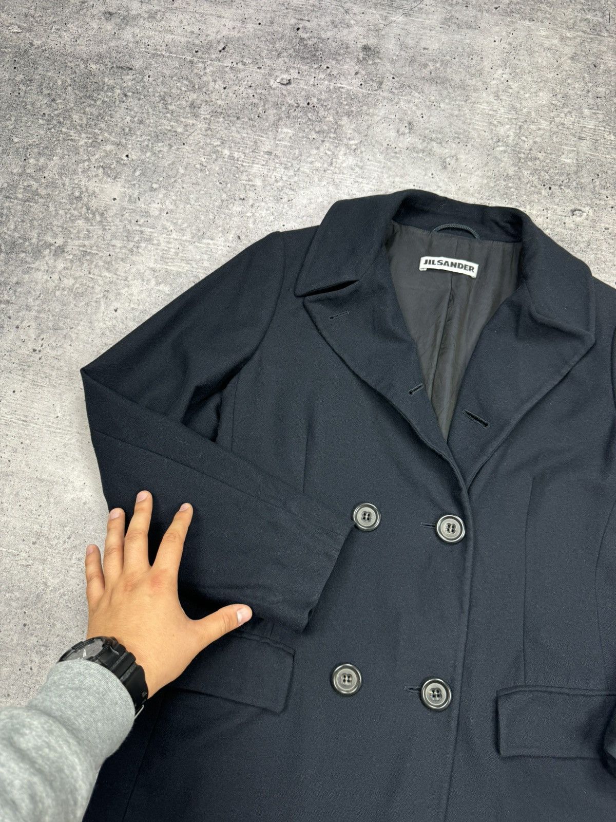 Jil Sander Vintage Jil Sander Lambswool Women Double-Breasted Blazer Size XS / US 0-2 / IT 36-38 - 6 Thumbnail