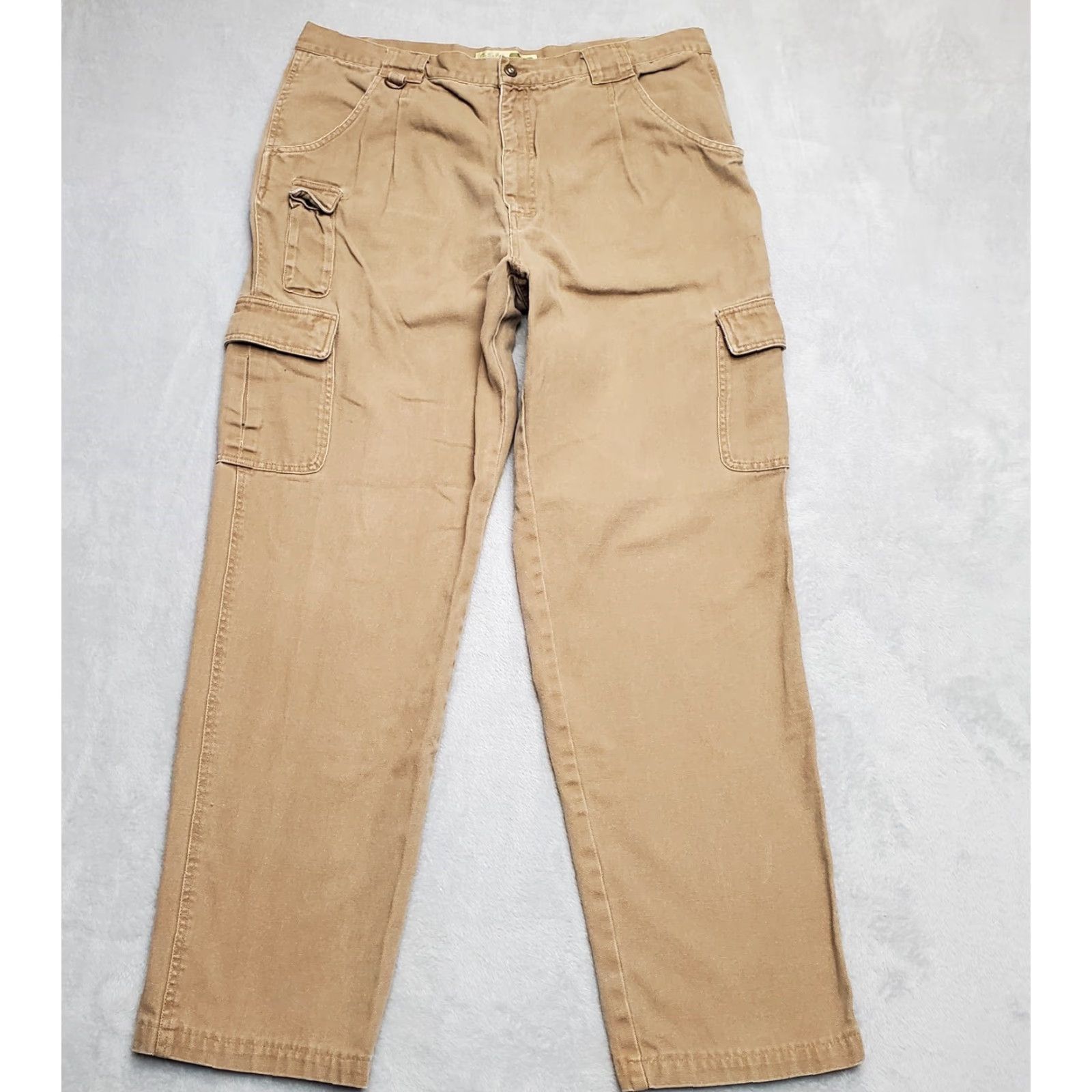Vintage Cabelas Pants Men 40x33 Khaki Trail Hiker Canvas Cargo Heavy Duty Utility Cotton Shirt Pants Mens Brown Cargo Pocket Slash Pocket Outdoor 2000s Mens Size US 40 / EU 56 - 2 Thumbnail
