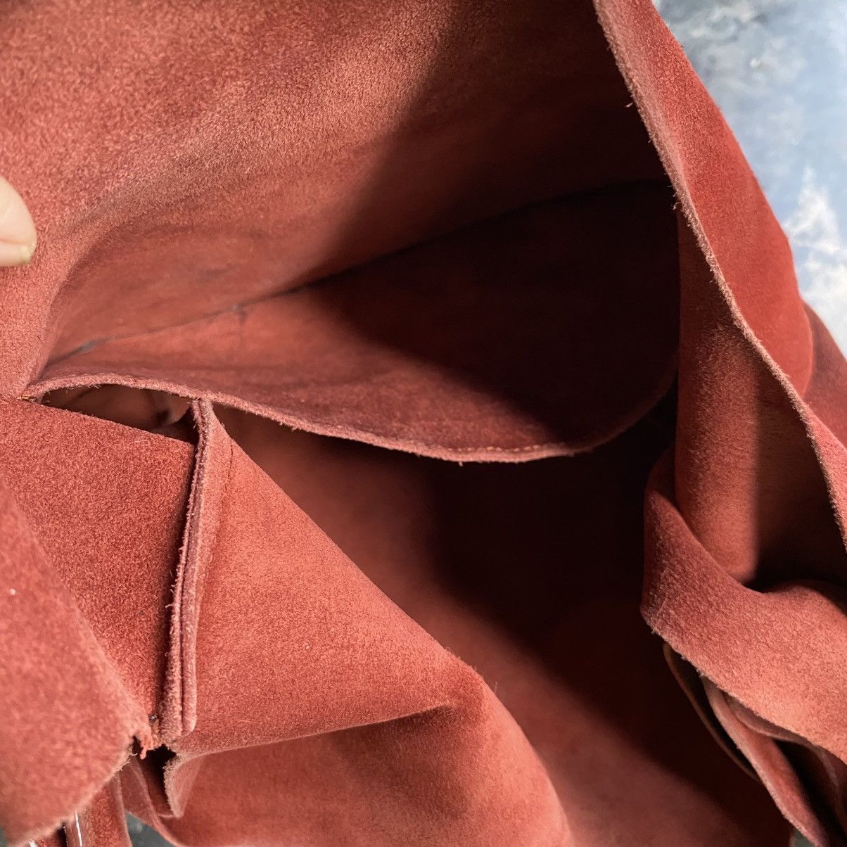 Jil Sander JIL SANDER Red Suede Shoulder Bag Size ONE SIZE - 8 Thumbnail