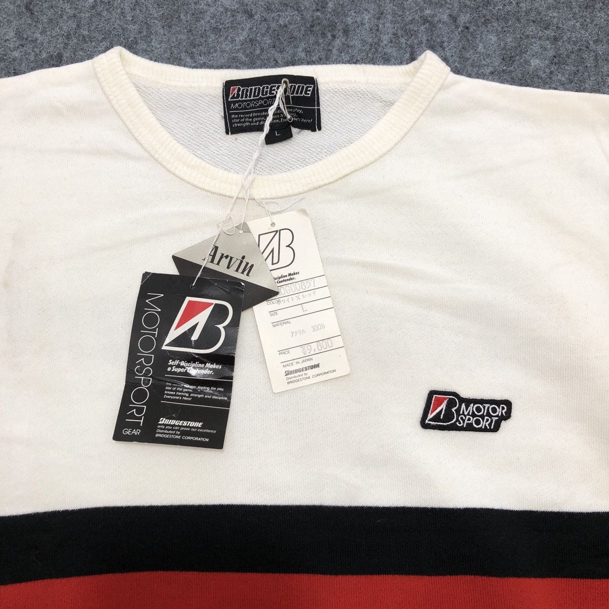 Vintage Vintage Bridgestone Motorsport Sweatshirt Size US L / EU 52-54 / 3 - 4 Thumbnail
