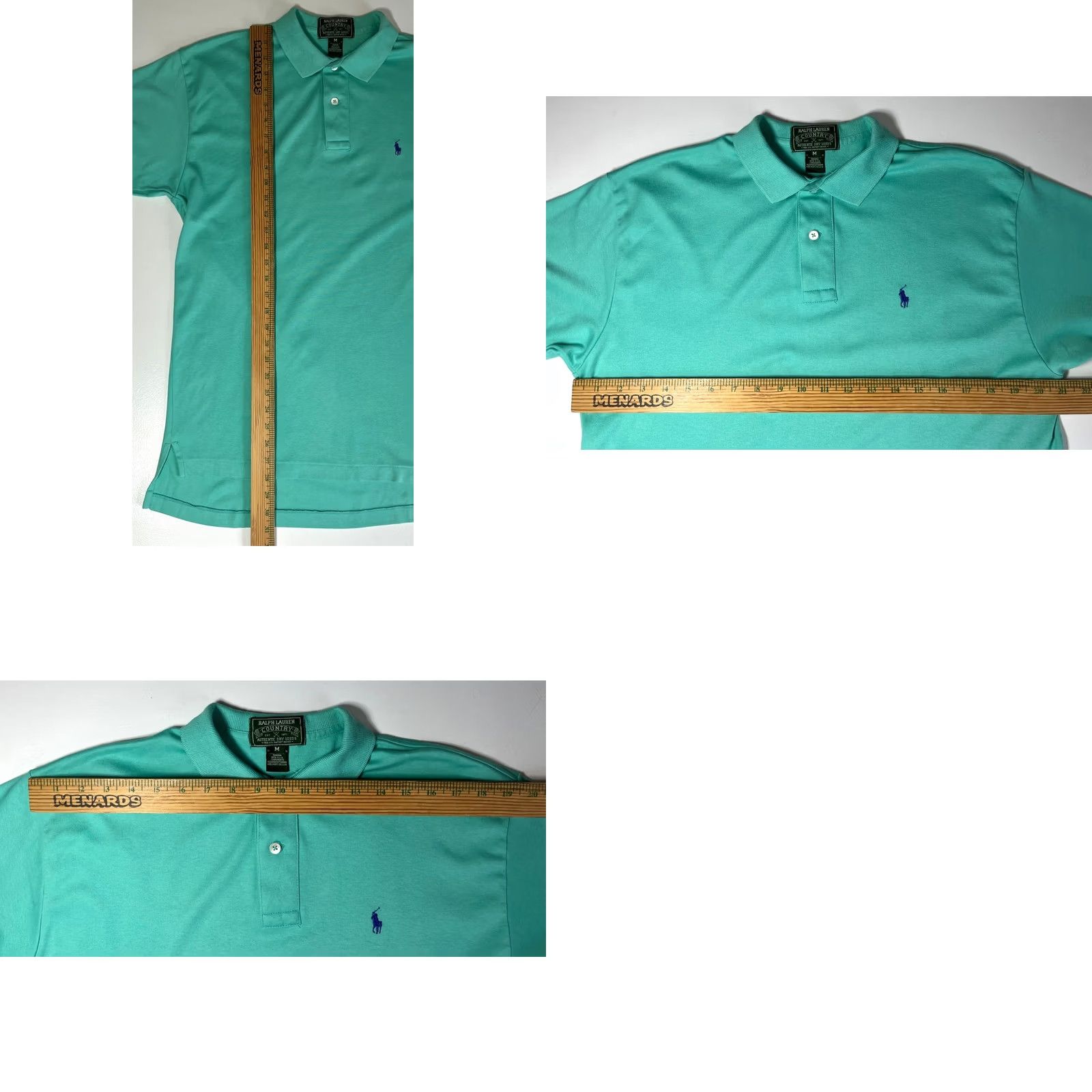 Ralph Lauren Ralph Lauren Country Polo Shirt Men's Vintage 90s Short Sleeve 100% Cotton Green Polo Shirt Mens Size US M / EU 48-50 / 2 - 8 Thumbnail