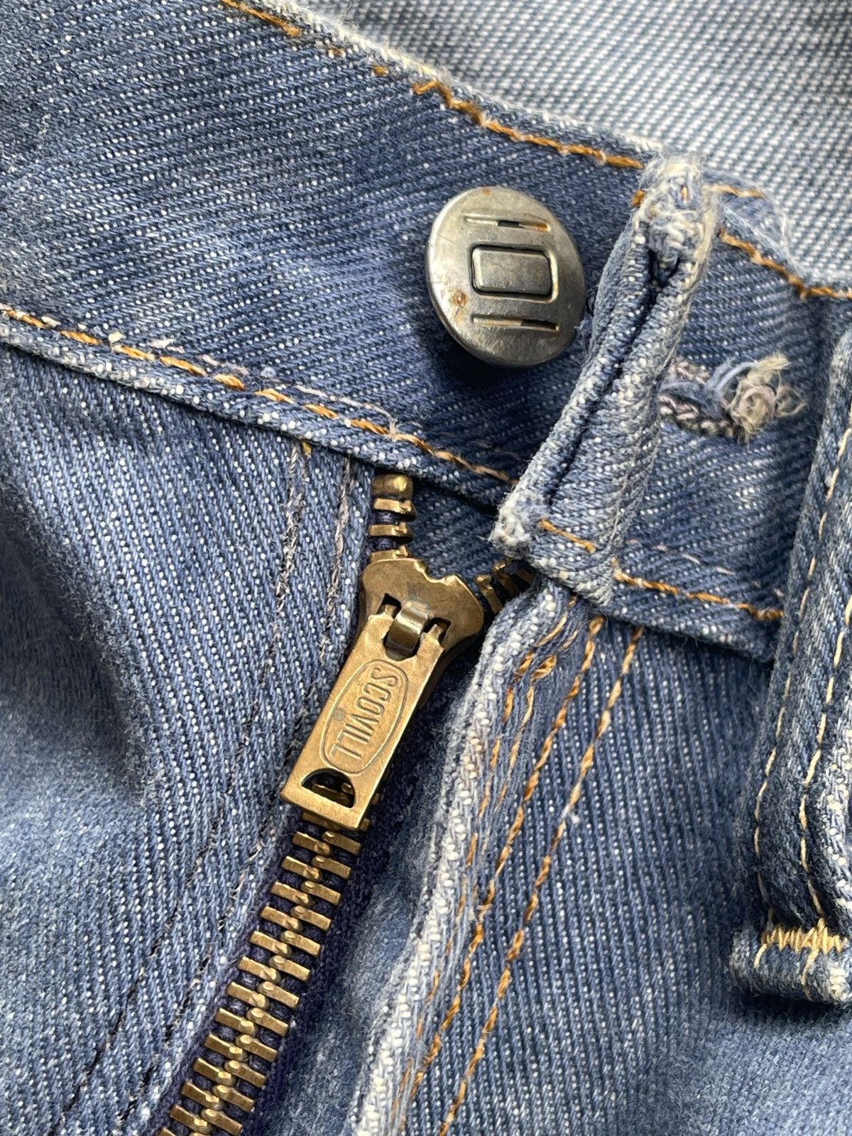 Original Montgomery 1950s Powr House 101 Selvedge Distressed Denim Size US 38 / EU 54 - 9 Thumbnail