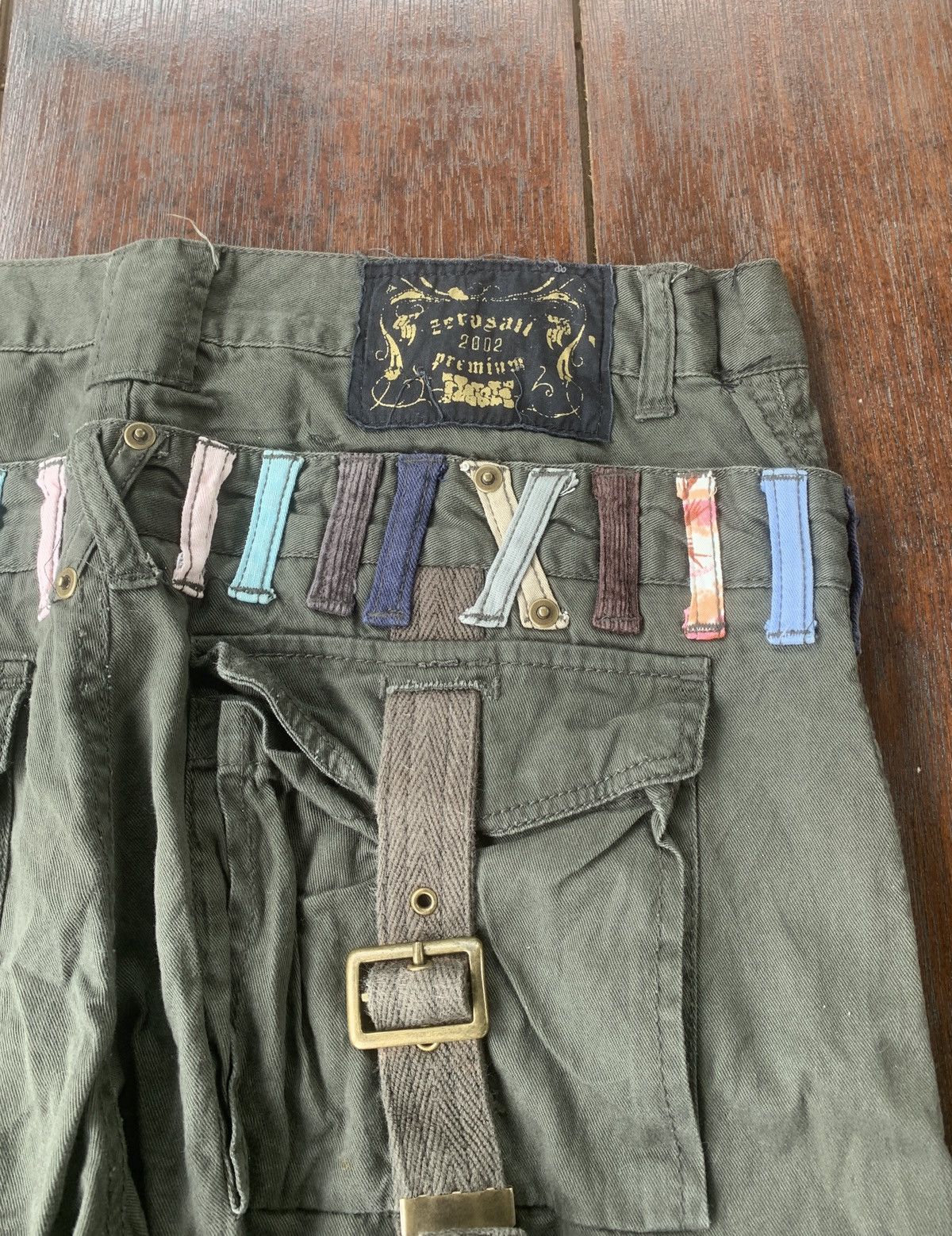 Japanese Brand Bondage zerosai 2002 Japan double waist cargo Size US 34 / EU 50 - 8 Thumbnail