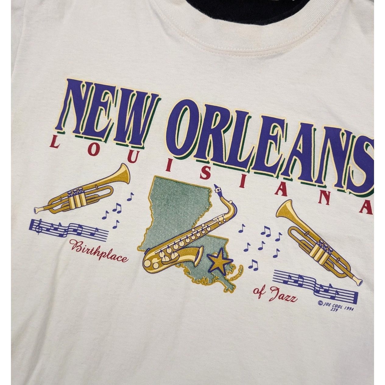 Vintage Vintage 1994 New Orleans Louisiana Jazz t-shirt Size US L / EU 52-54 / 3 - 2 Thumbnail