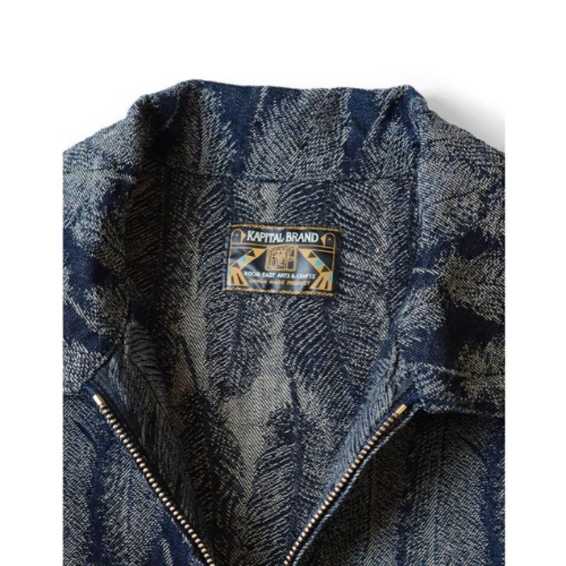 Kapital Kapital 12oz Magpie Feather Denim Drizzler JKT Size US XL / EU 56 / 4 - 2 Thumbnail
