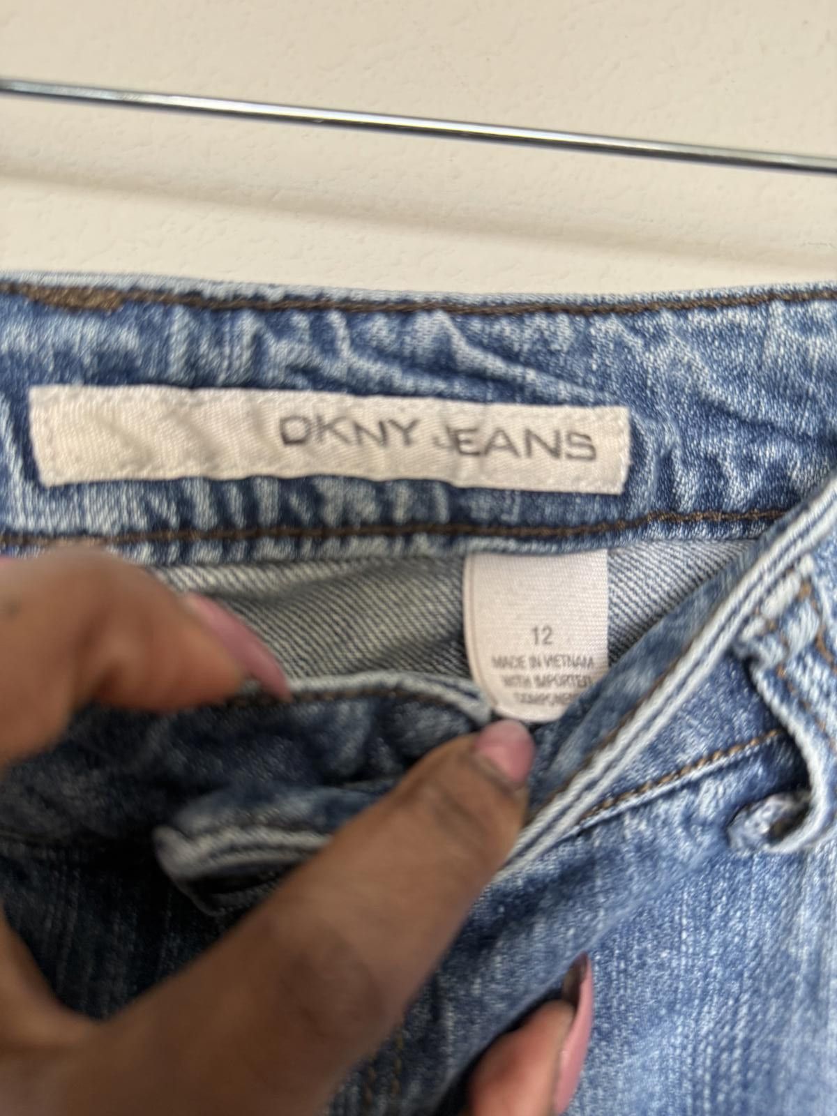 Designer Vintage Low Rider DKNY Jeans Size 34" / US 12 / IT 48 - 6 Thumbnail
