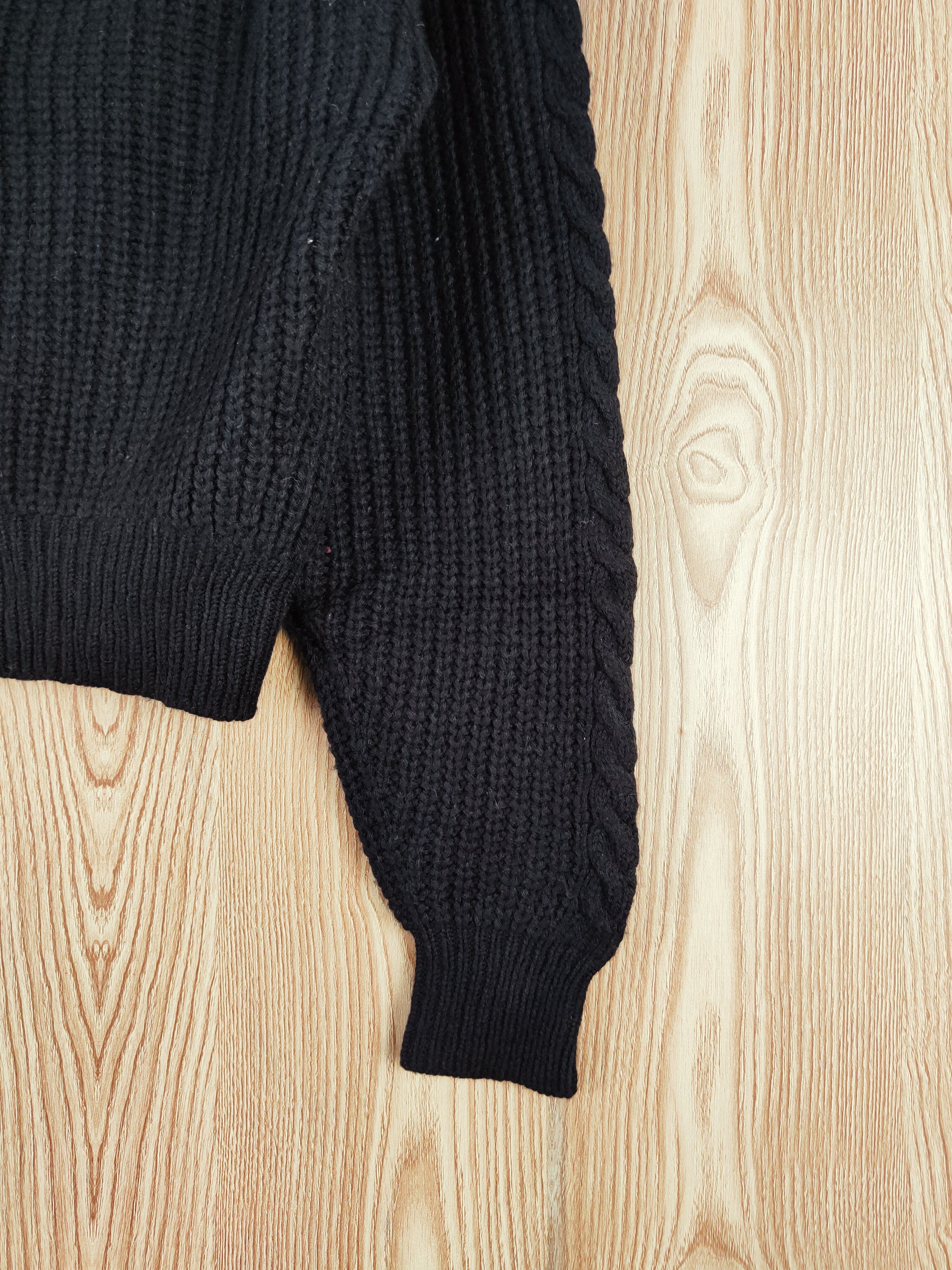 Japanese Brand Apart by Lowrys Black Knitwear Crop Tops #W351 Size L / US 10 / IT 46 - 6 Thumbnail