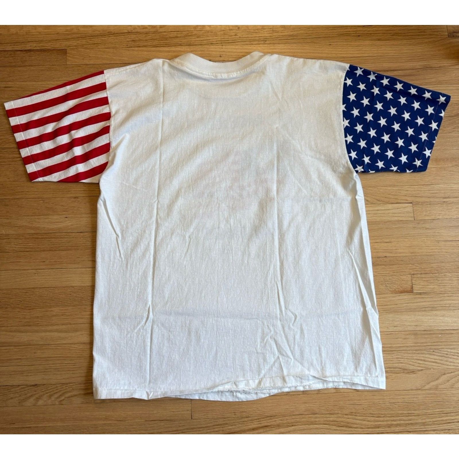 The Unbranded Brand Vintage 80s T Shirt XL Mint Cond American Flag Single Stitch Size US XL / EU 56 / 4 - 6 Thumbnail