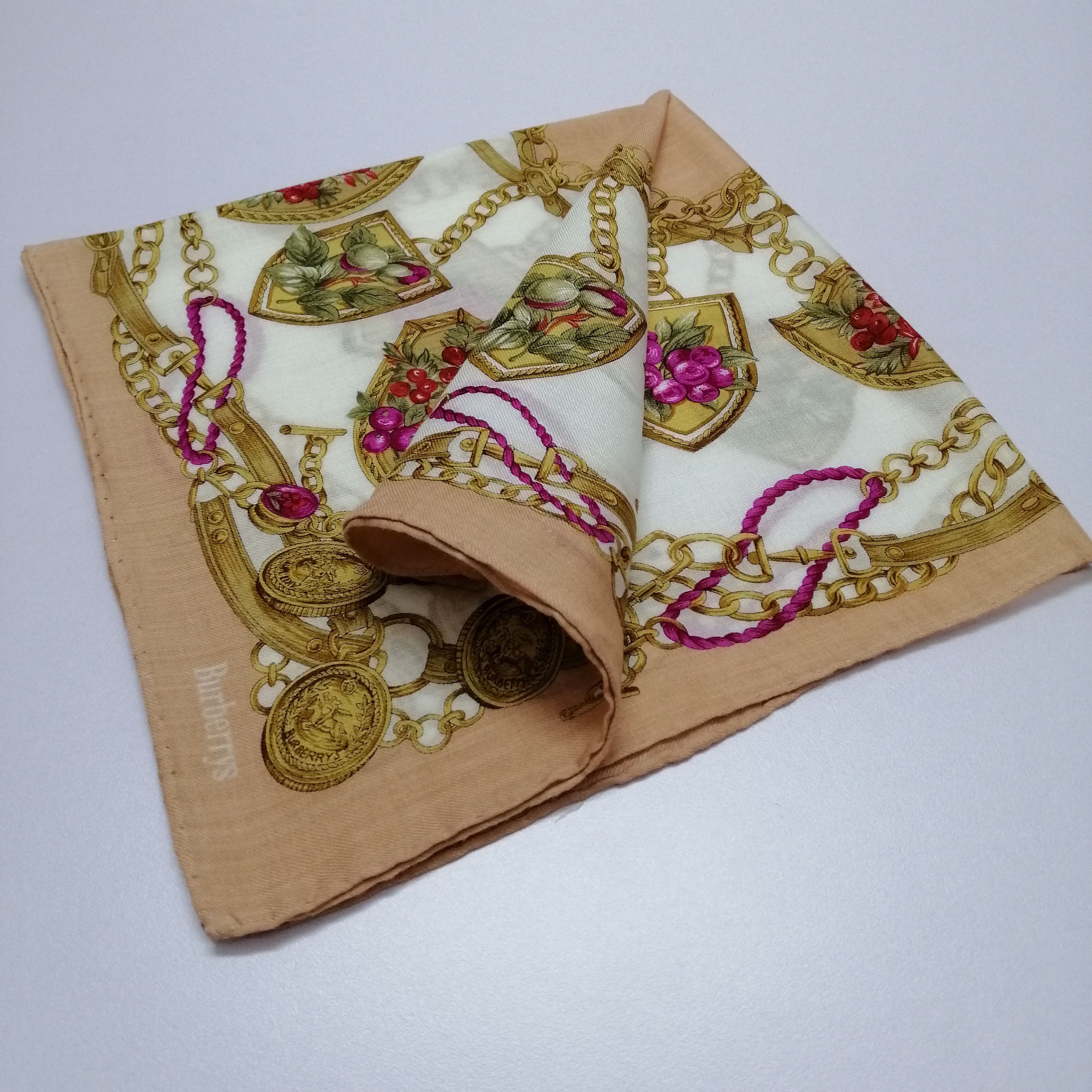 Burberry × Vintage Burberrys Handkerchief/Neckerchief/Bandana-KD2163 Size ONE SIZE - 3 Thumbnail