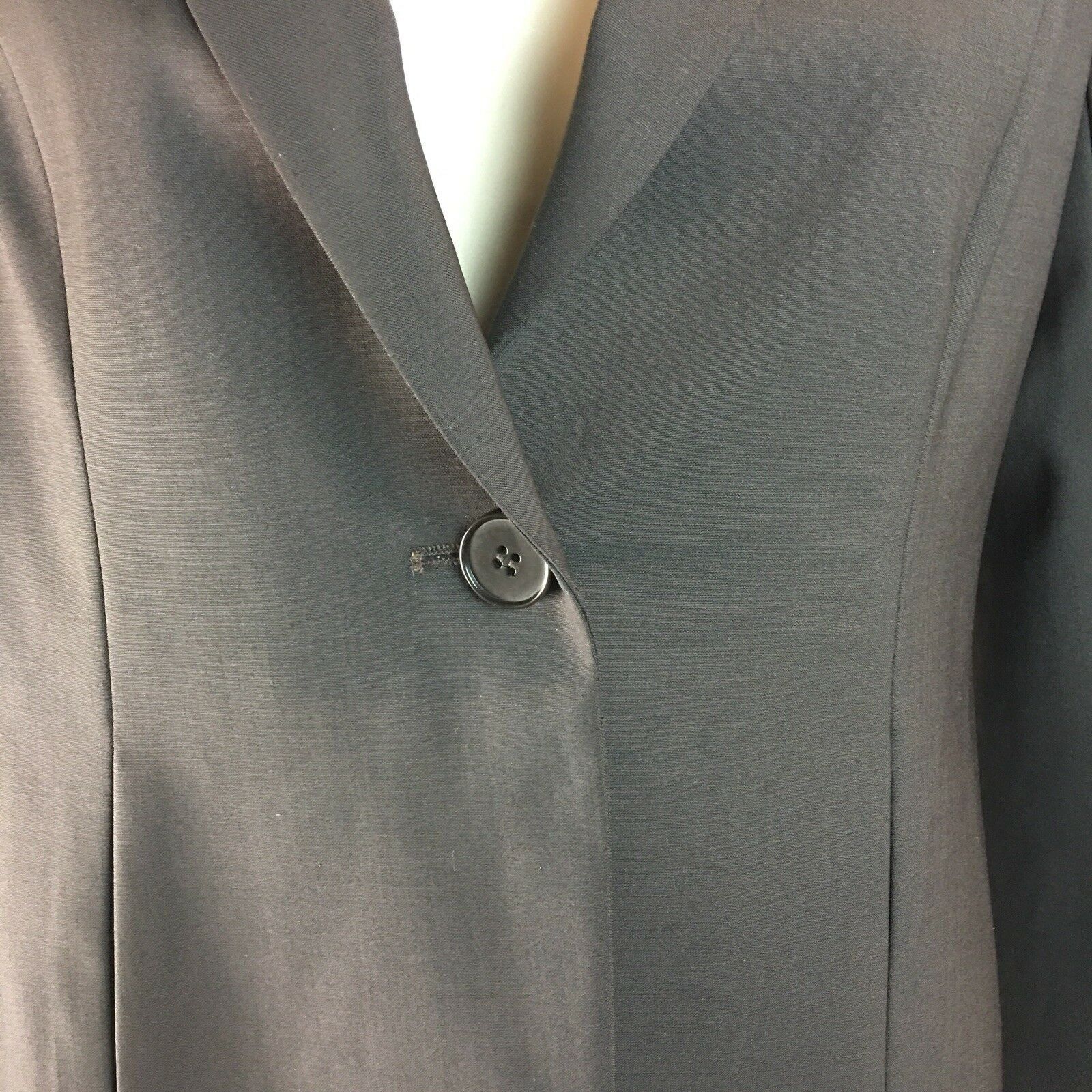 Theory Theory Womens Fitted Wool Blazer Smokey Gray Lined Pockets O Size XS / US 0-2 / IT 36-38 - 6 Thumbnail