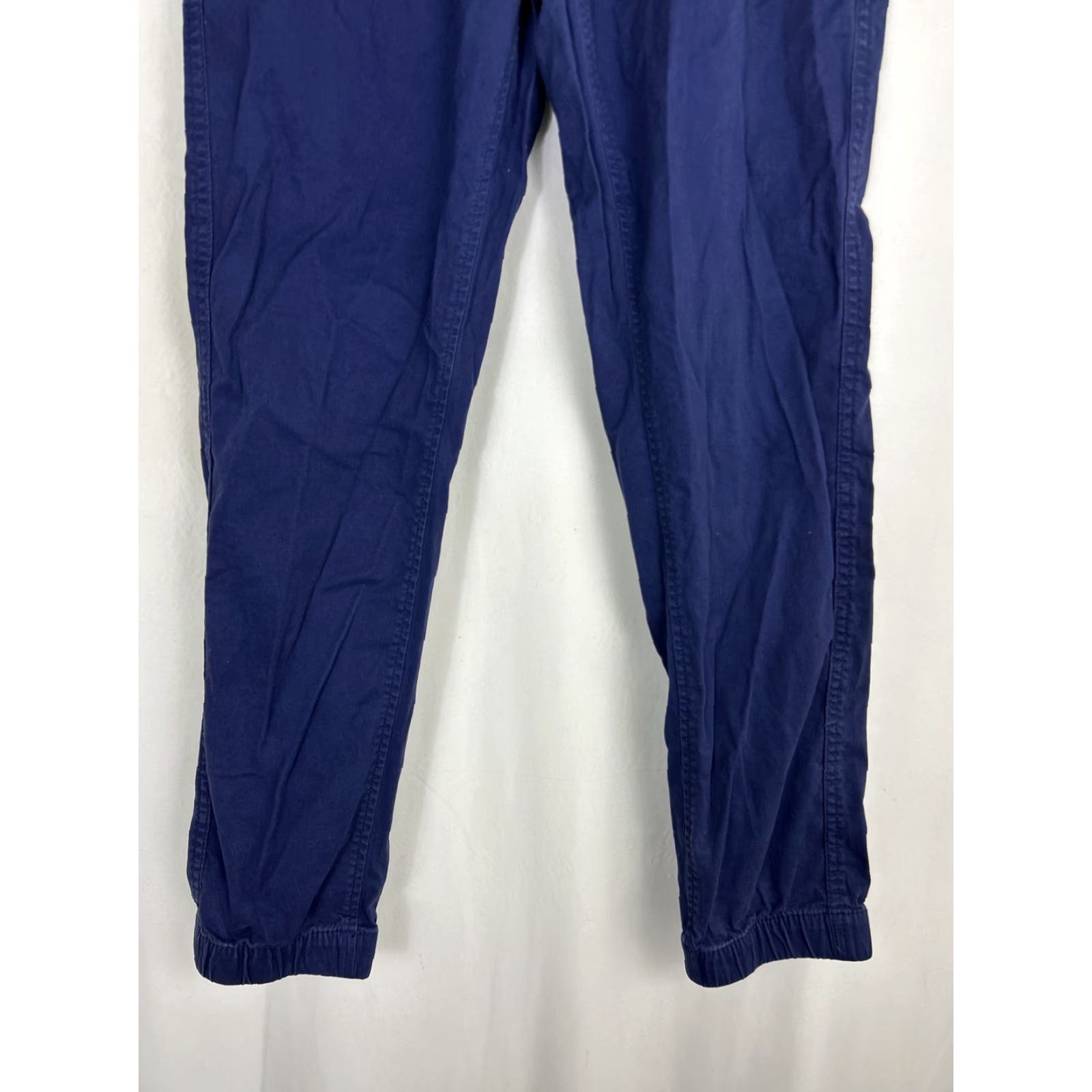 Gap Gap Mens Small Cotton Spandex Navy Blue Joggers Ankle Drawstring 28in Inseam Pants Size US 29 - 2 Thumbnail