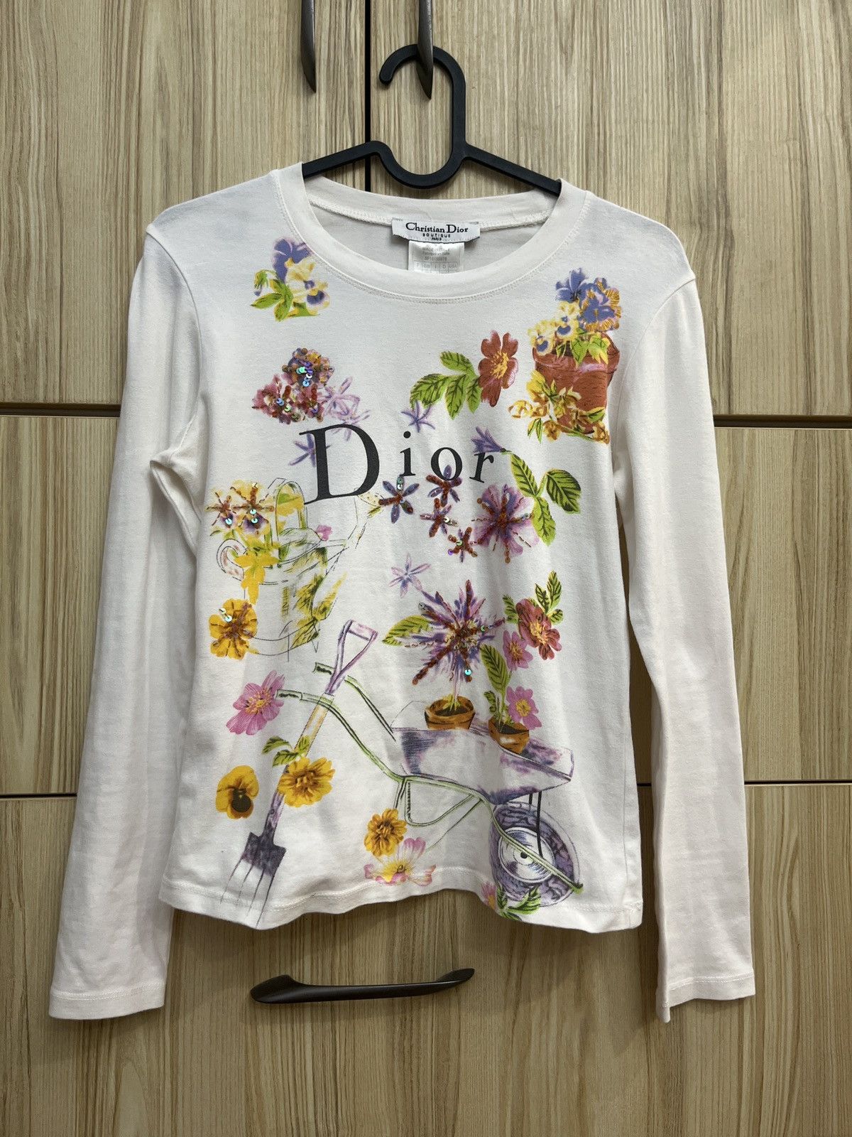 Christian Dior Galliano Era Floral Sequin Top