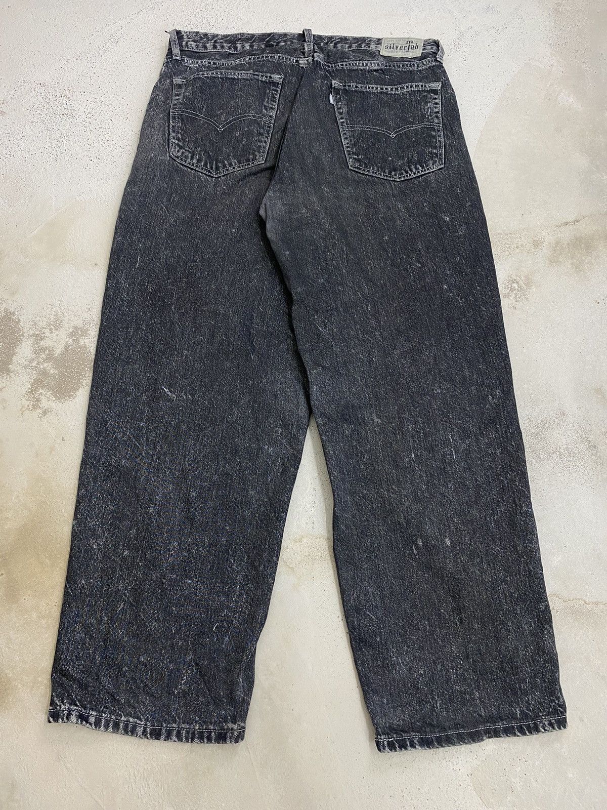 Levi's 90s Levis Silver Tab Baggy Grey Washed Tapered Legs Size US 36 / EU 52 - 3 Thumbnail