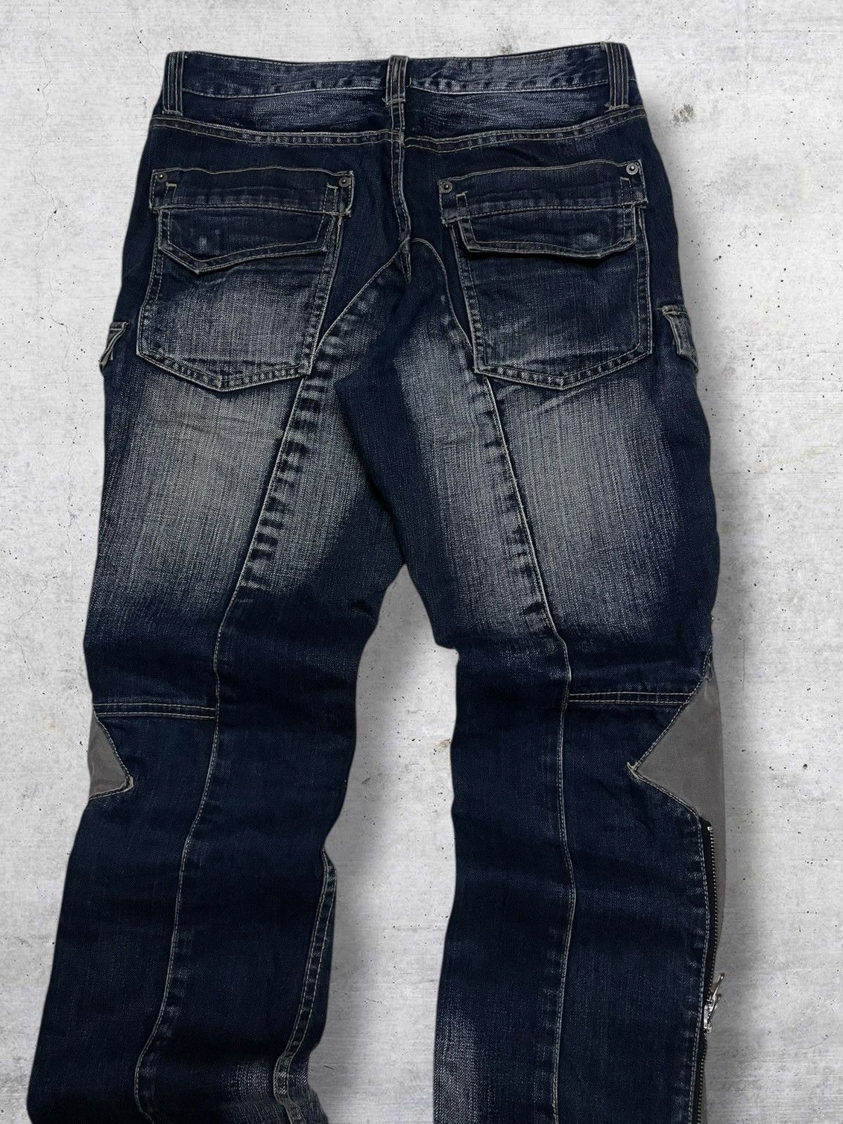 PPFM PPFM RECONSTRUCTED MULTIZIP ICONIC JAPAN DESIGNER 90S DENIM Size US 31 - 9 Thumbnail