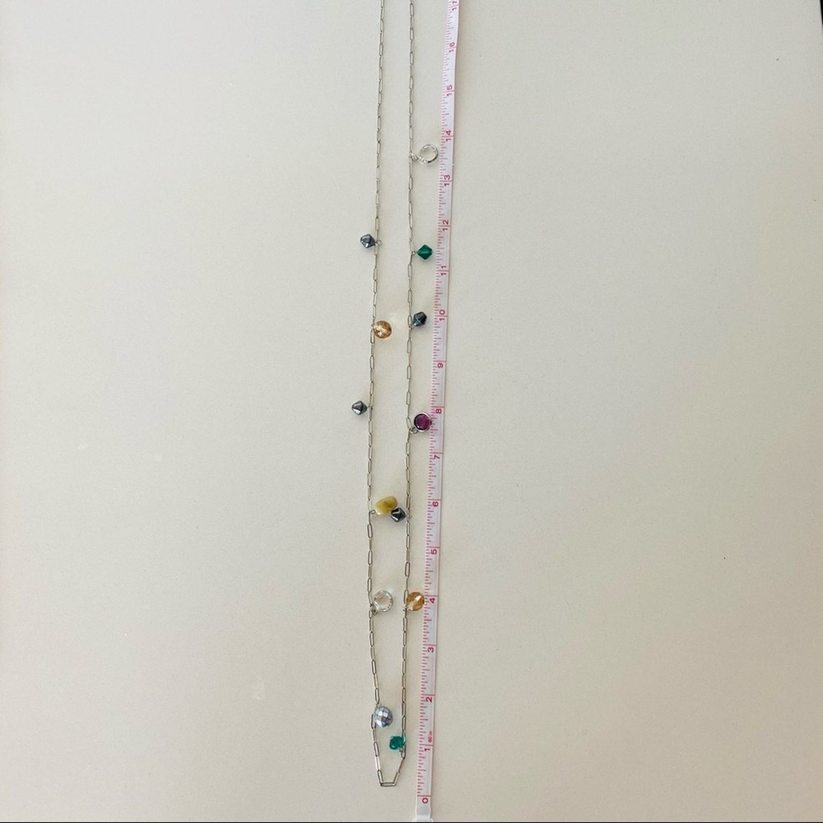 Nordstrom NORDSTROM VINTAGE Silver Layer Multi Beaded Necklace Jewelry Size ONE SIZE - 5 Thumbnail