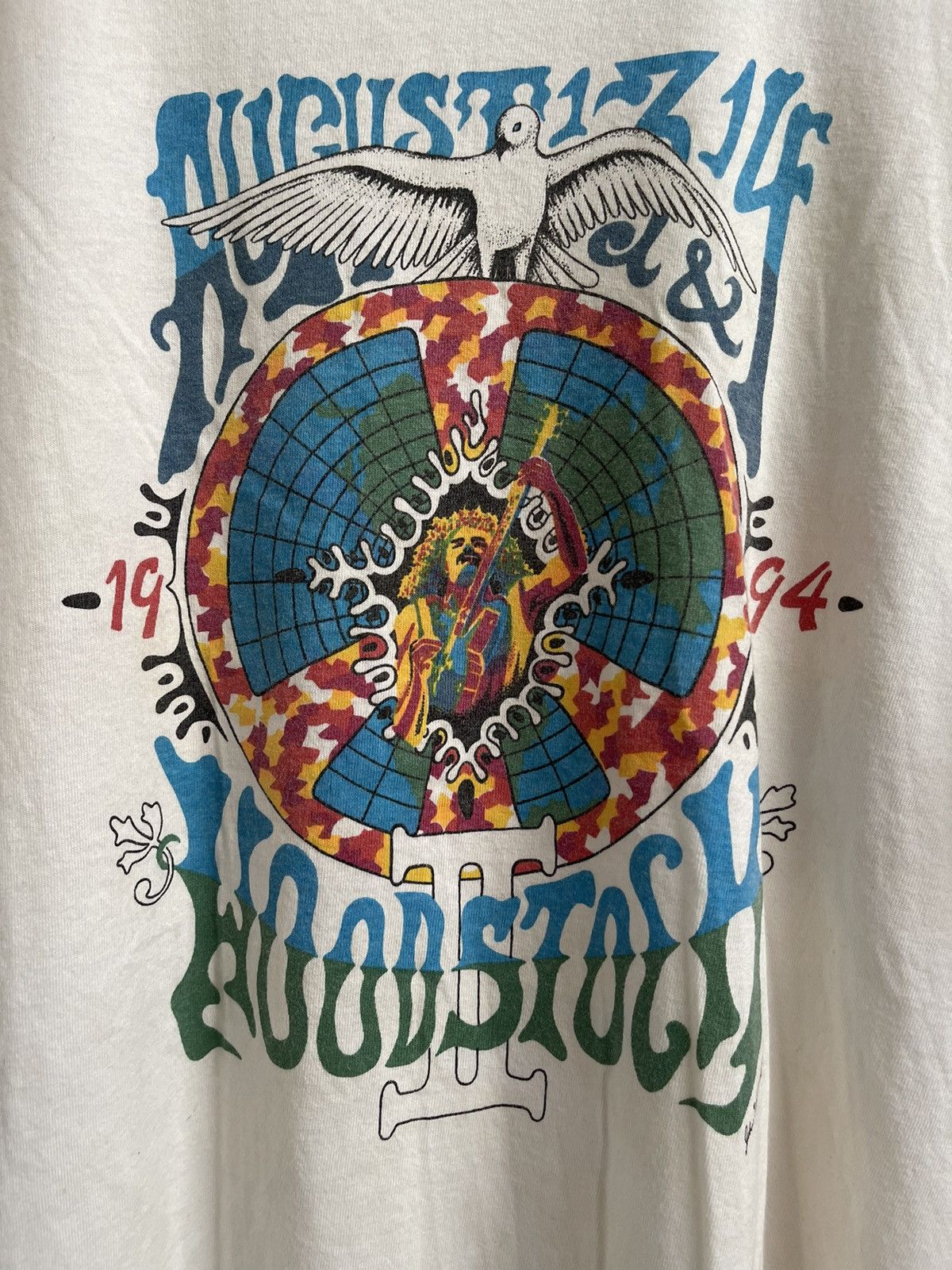 Band Tees × Vintage 1994 Woodstock Festival Concert Line Up T Shirt Size US XL / EU 56 / 4 - 3 Thumbnail