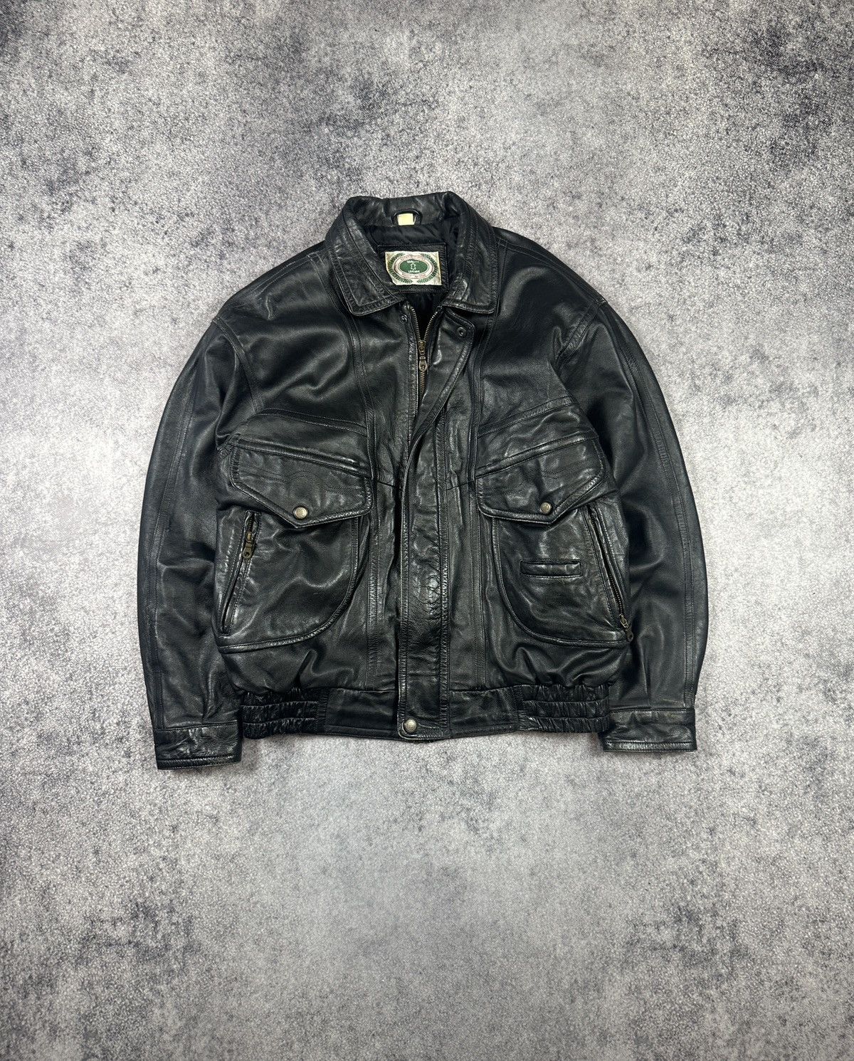 Genuine Leather Y2K Vintage Leather Jacket Streetwear Rare Style USA VTg L Size US L / EU 52-54 / 3 - 1 Thumbnail