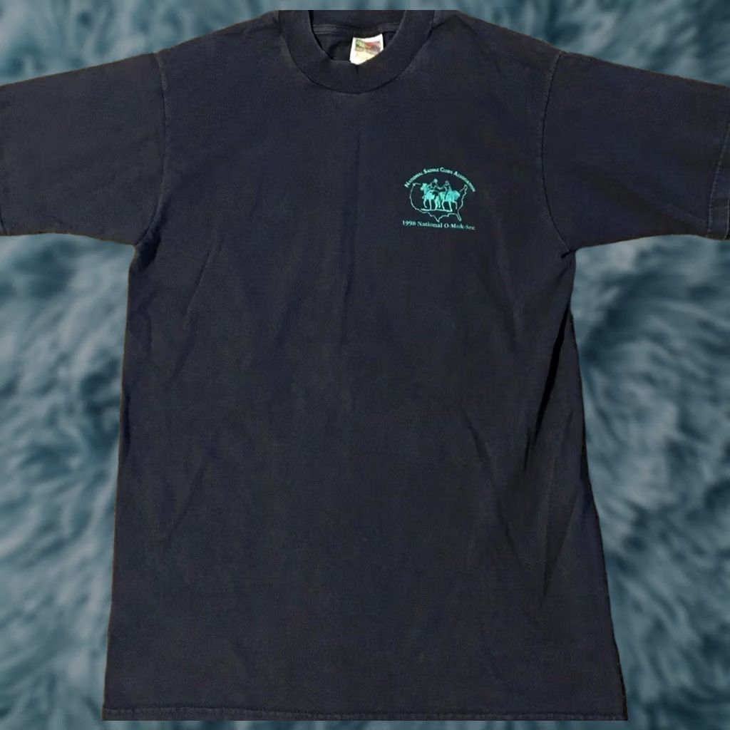 Fruit Of The Loom VINTAGE NSCA Horse Racing Excessive Speeds Preferred Shirt M Navy Blue USA Medical? Size US M / EU 48-50 / 2 - 1 Thumbnail