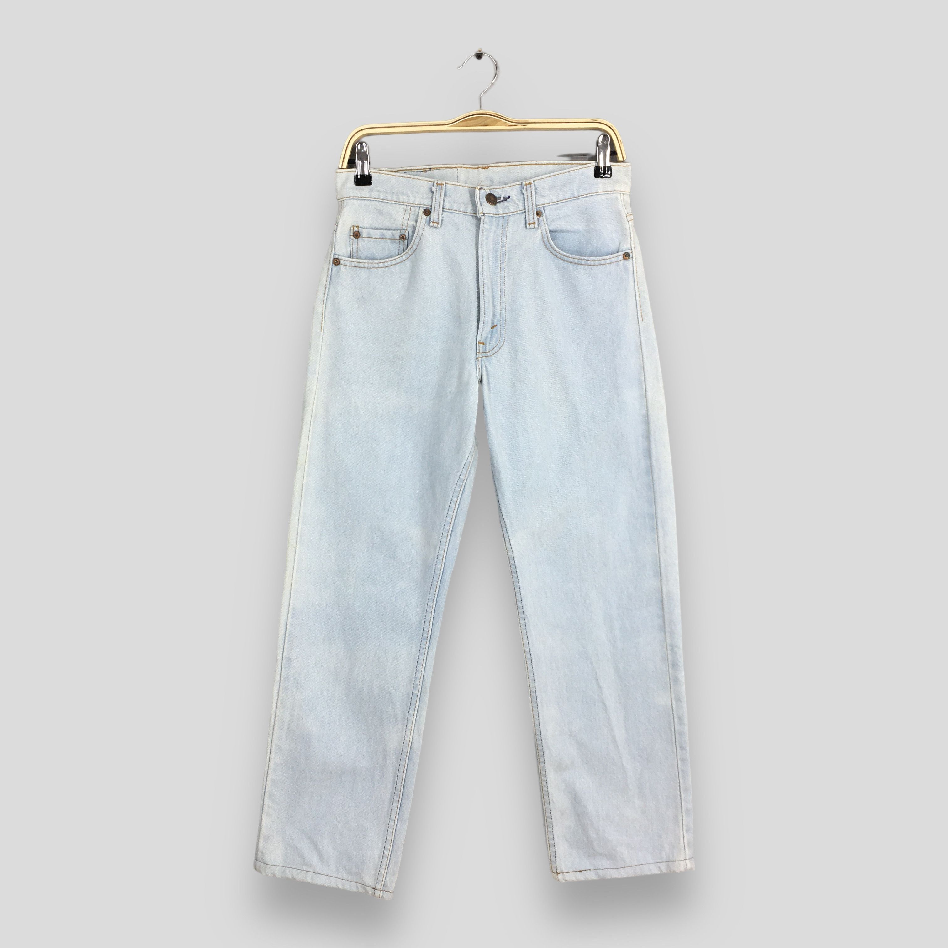 Levi's Size 29x26.5 Vintage 80s Levi's 505 Faded Blue Jeans S663 Size US 29 - 1 Thumbnail