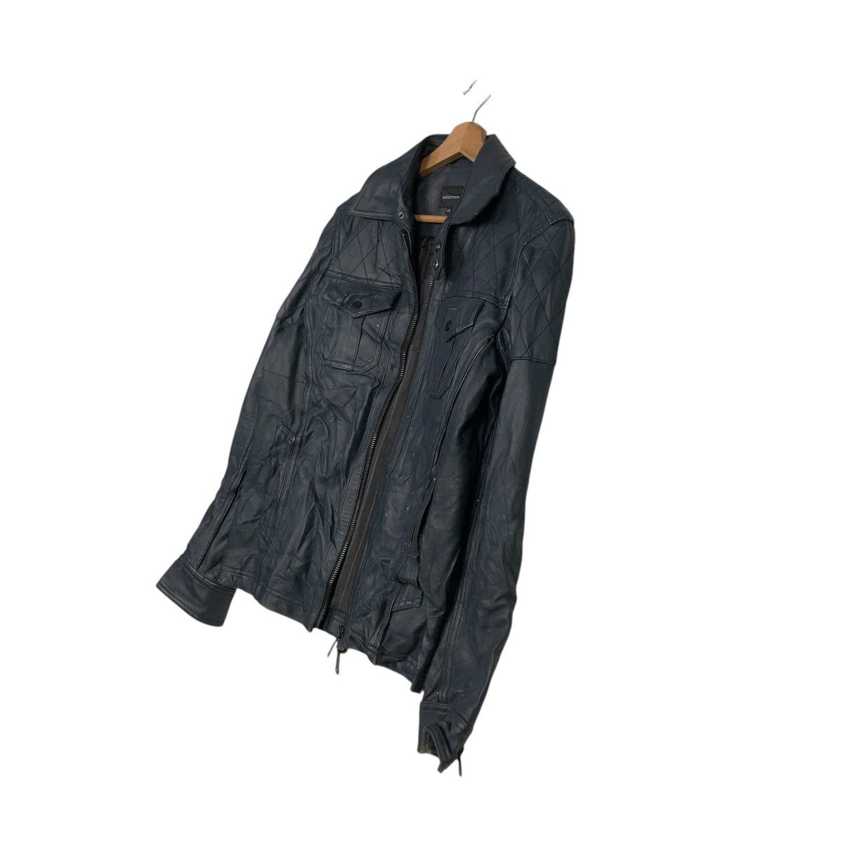 Japanese Brand 🔥VINTAGE BIKER LEATHER JACKET RATTLE TRAP ISSEY MIYAKE Size US S / EU 44-46 / 1 - 4 Thumbnail