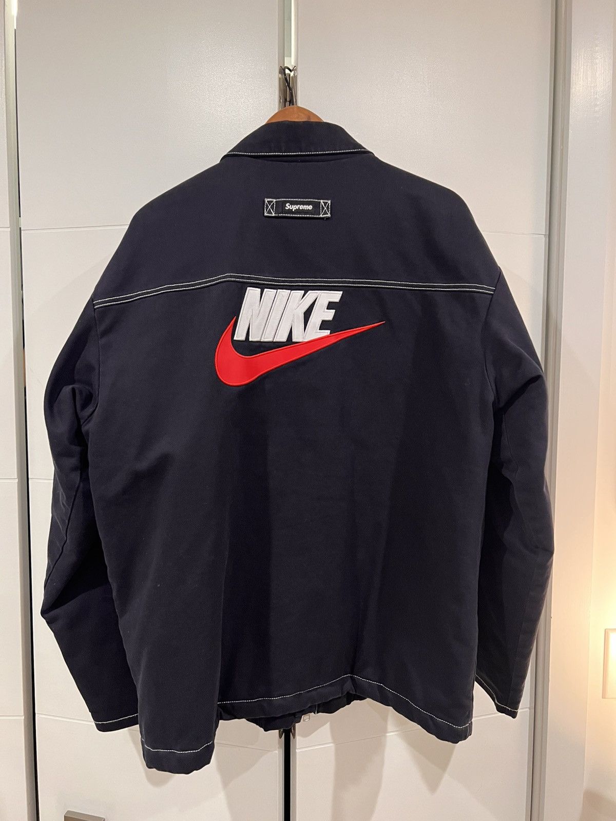 Nike × Supreme Supreme x Nike Double Zip Quilted Work Jacket 'Navy' Size US L / EU 52-54 / 3 - 8 Thumbnail