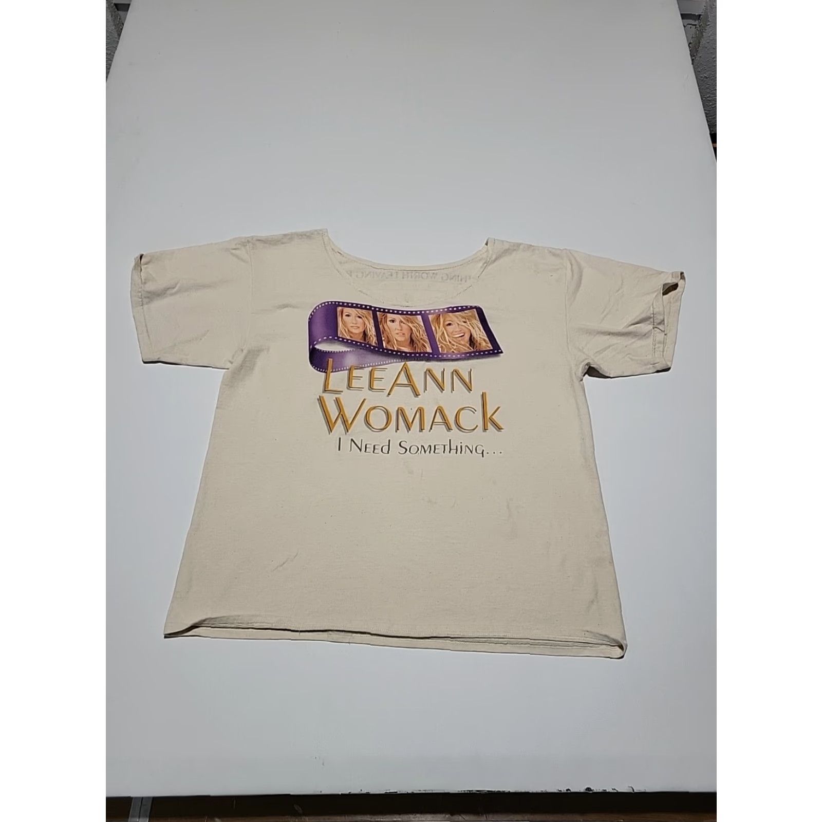 Vintage VINTAGE Leeann Womack T-Shirt Concert 2XL Plus Creme 2000s Something Worth Leaving Behind Womens Size XXL / US 16-18 / IT 52-54 - 4 Thumbnail
