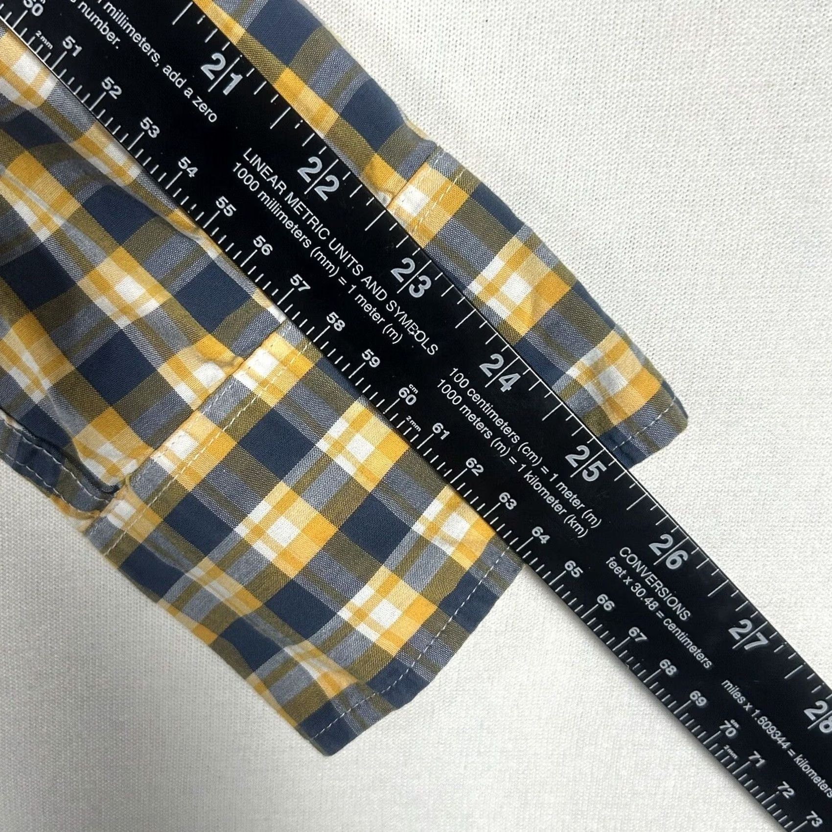 J.Crew J.CREW Button-Up Shirt Slim Flex Washed Yellow Plaid Long Sleeve Size L Mens Small business casual formal workwear shirt Size US L / EU 52-54 / 3 - 7 Thumbnail