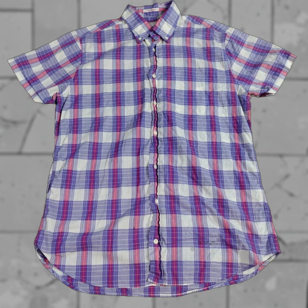 Gant VINTAGE GANT Shirt Men M Blue Plaid Button-Front Collared Short Sleeve Preppy Size US M / EU 48-50 / 2 - 1 Thumbnail