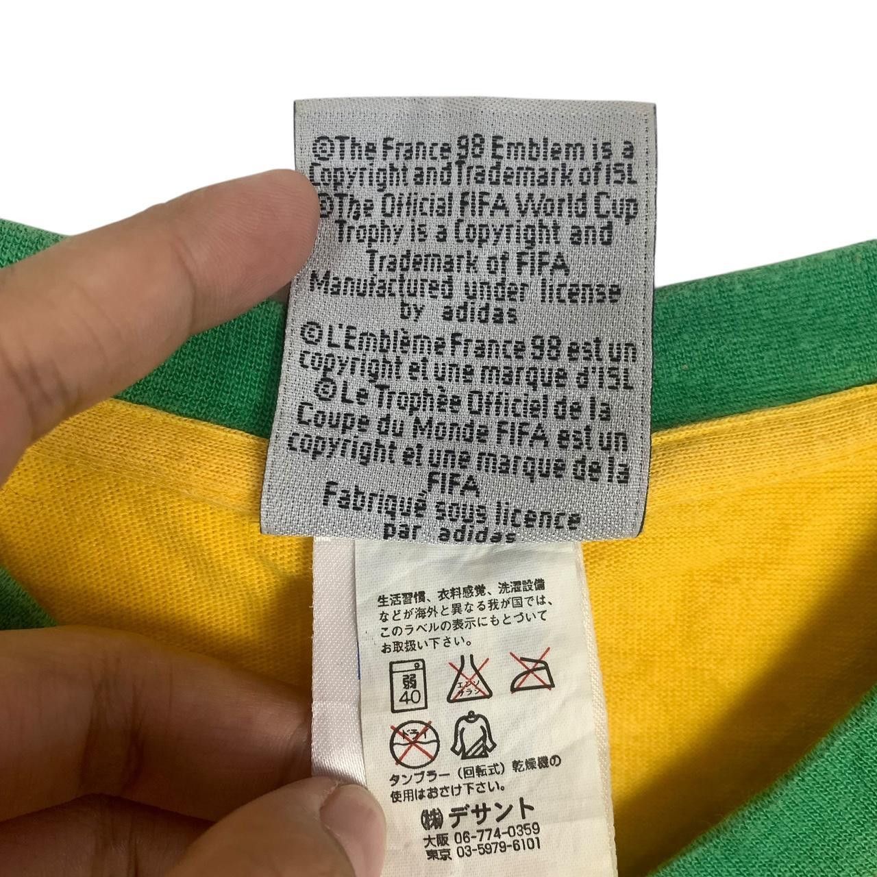 Vintage Vintage 1998 ADIDAS BRAZIL TEAM World Cup France Tee Shirt Size US XL / EU 56 / 4 - 6 Thumbnail