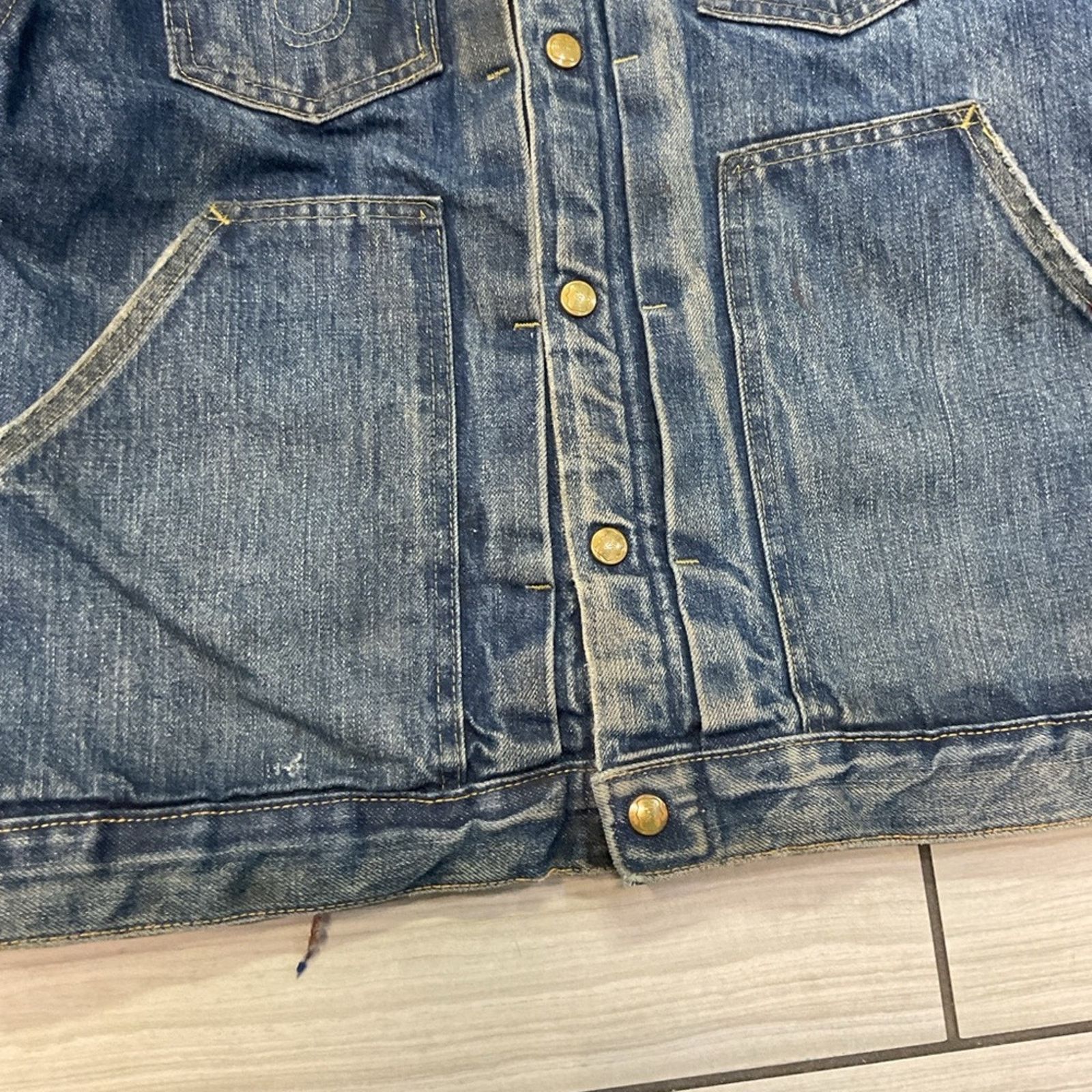 Vintage Vintage Big Smith Buckaroo Denim Quilted Lined Jacket Size US L / EU 52-54 / 3 - 6 Thumbnail