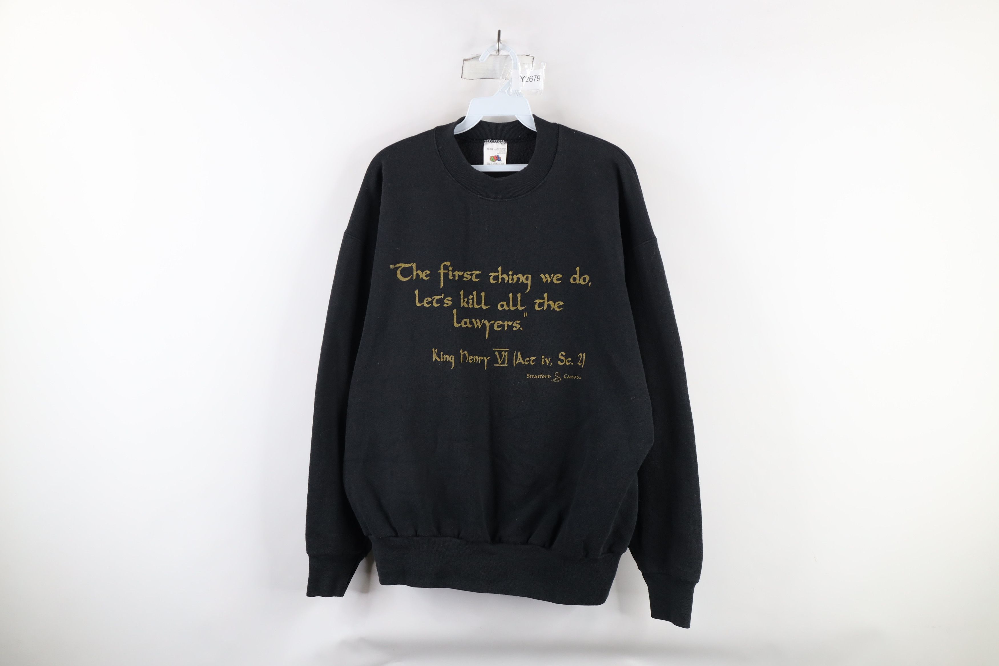 Vintage Vintage 90s King Henry VI Stratford Canada Sweatshirt Size US XL / EU 56 / 4 - 1 Thumbnail