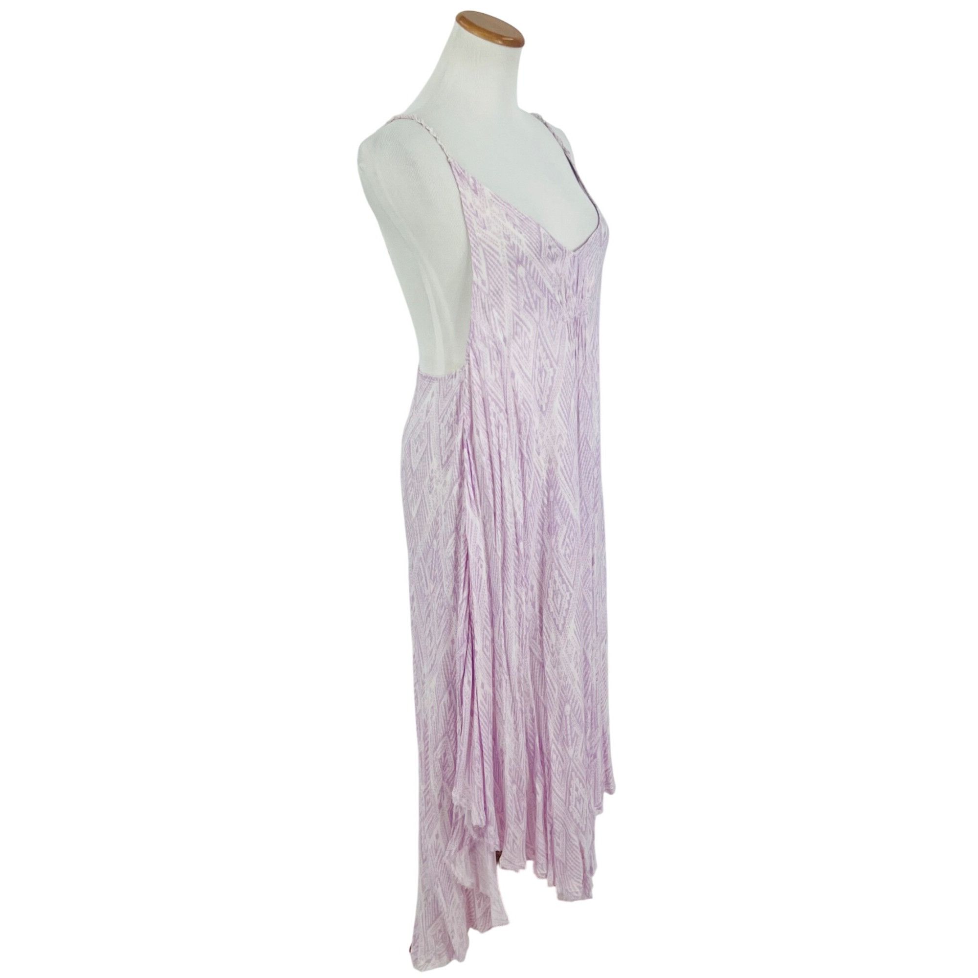 Free People Free People Lilac Flowy Asymmetrical Midi Slip Dress | Balle Size S / US 4 / IT 40 - 5 Thumbnail